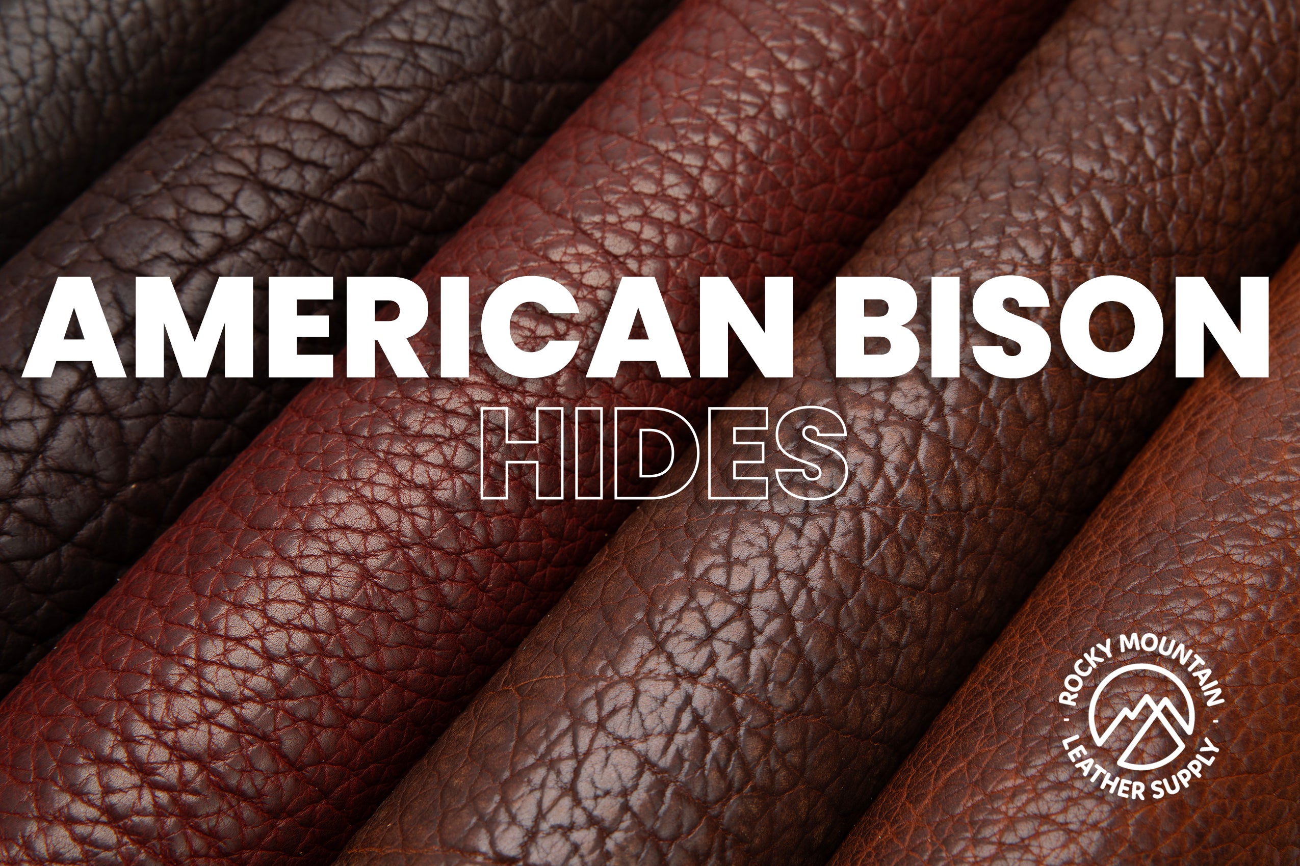 American Bison - Natural Shrunken Pull up Leather - (HIDES)