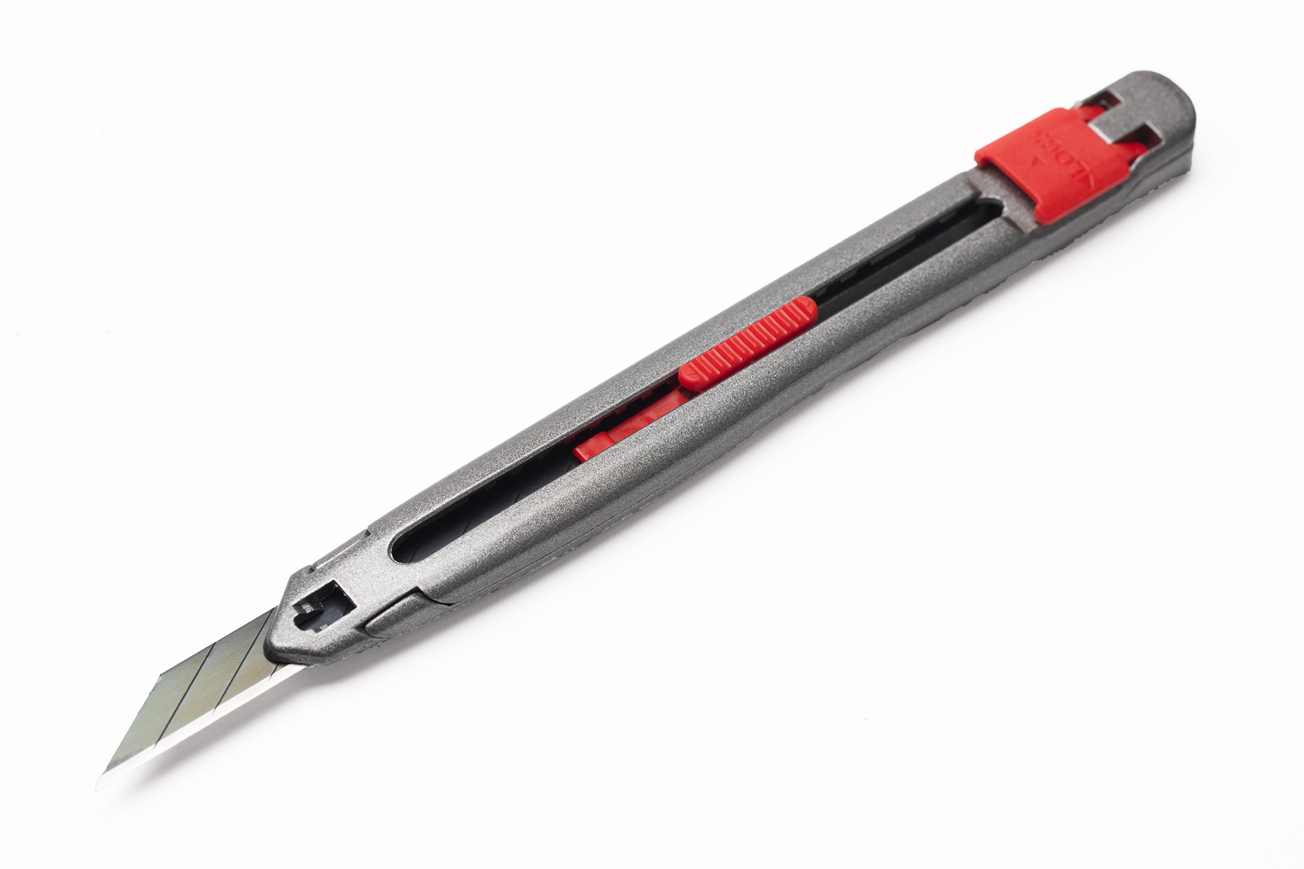 thumbnail image 2 of 9mm Snap-Off Hobby Craft Knife – New 2022 Black Aluminum Design 2 of 4