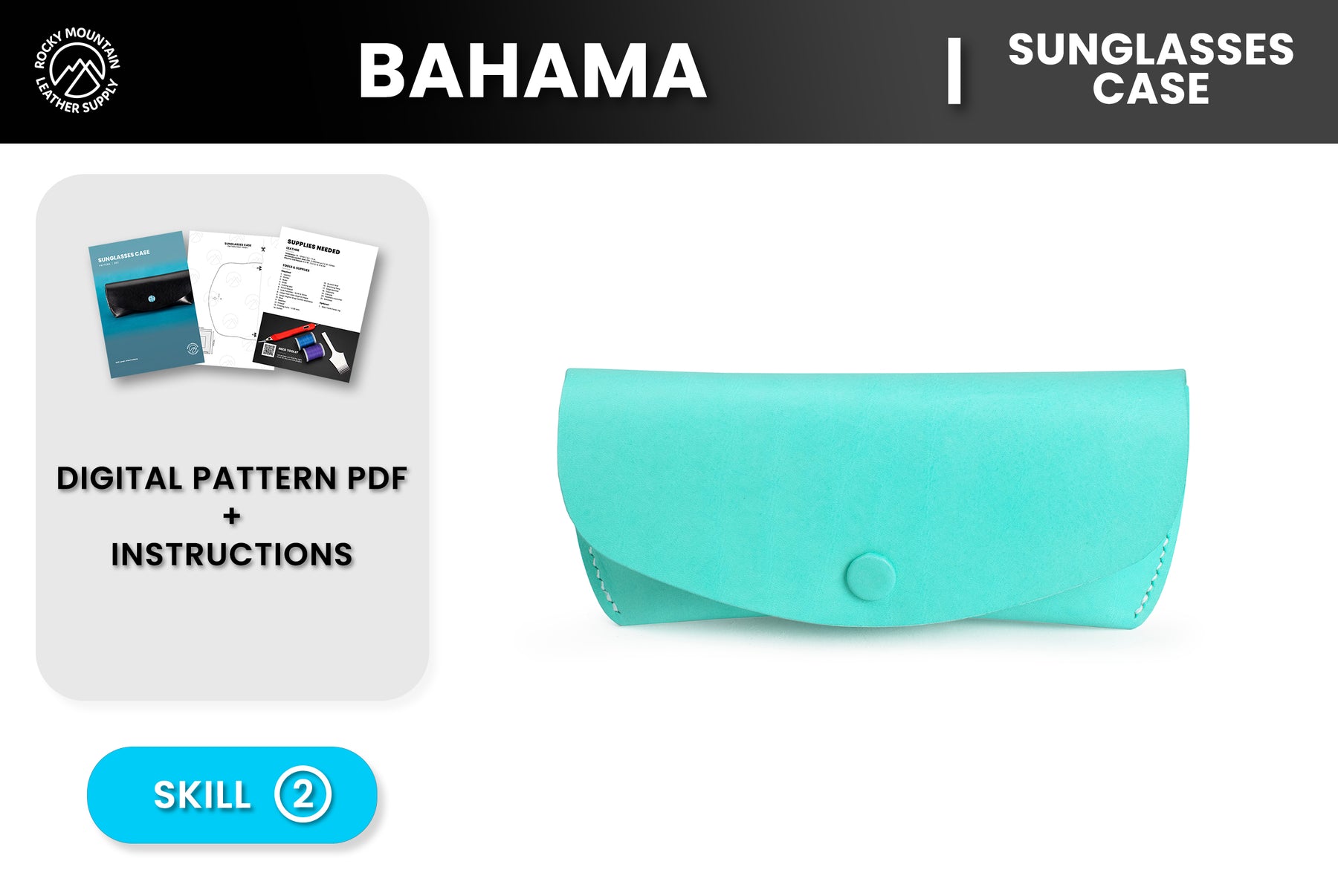 RM-007 The Bahama - Sunglasses Case - Digital Pattern - Skill 2