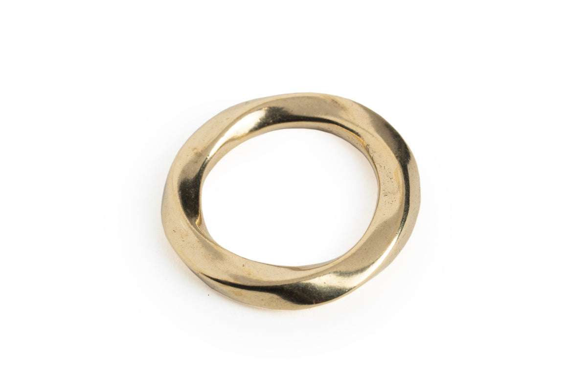 Japan Brass 🇯🇵 - "Twister" Round Ring (Solid Brass)