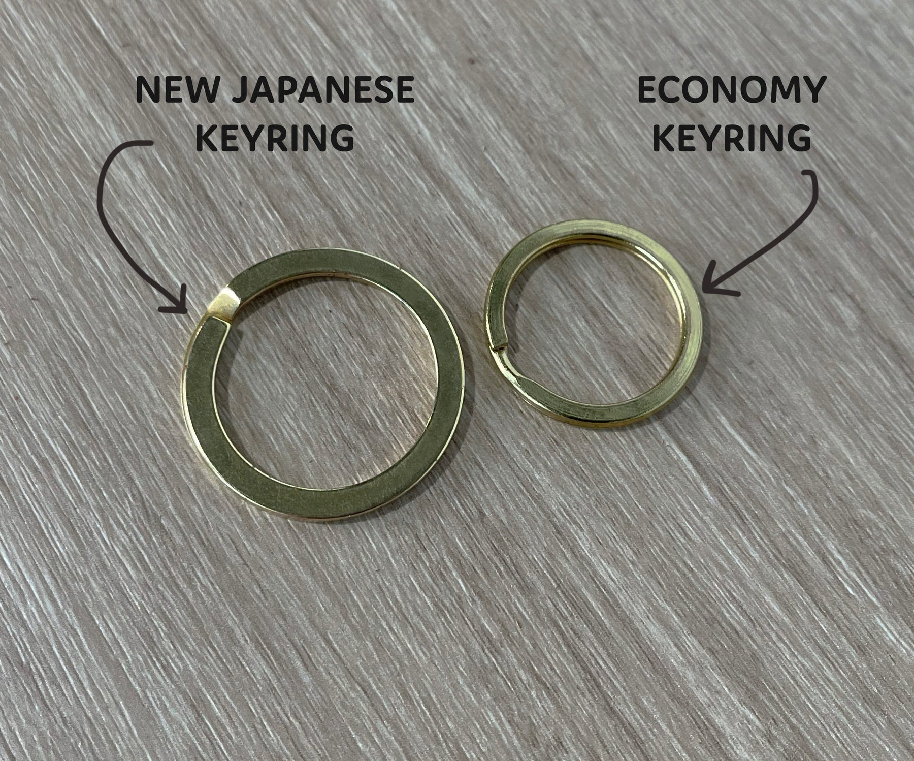 Japan Brass 🇯🇵 - "Sumo" Split Key Rings (Solid Brass)