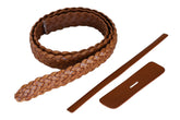 Premium Braided Leather Belt Kit (Natural Veg Tan) - 1.25" (32mm)