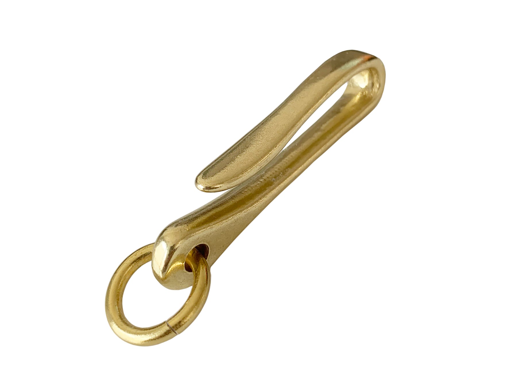 Rocky Mtn - "Fish Hook" Keychain Hardware (Solid Brass)