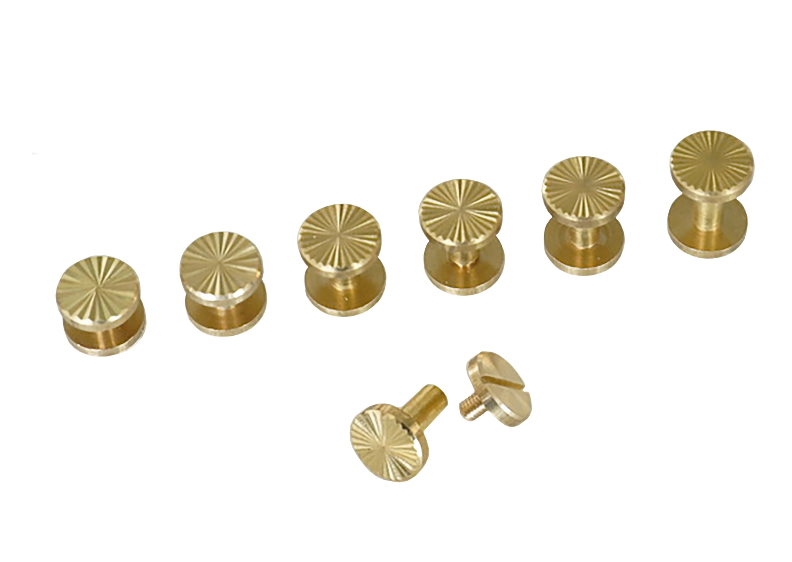 10sets Head 10mm Flat Cap Solid Brass Binding Chicago Screws