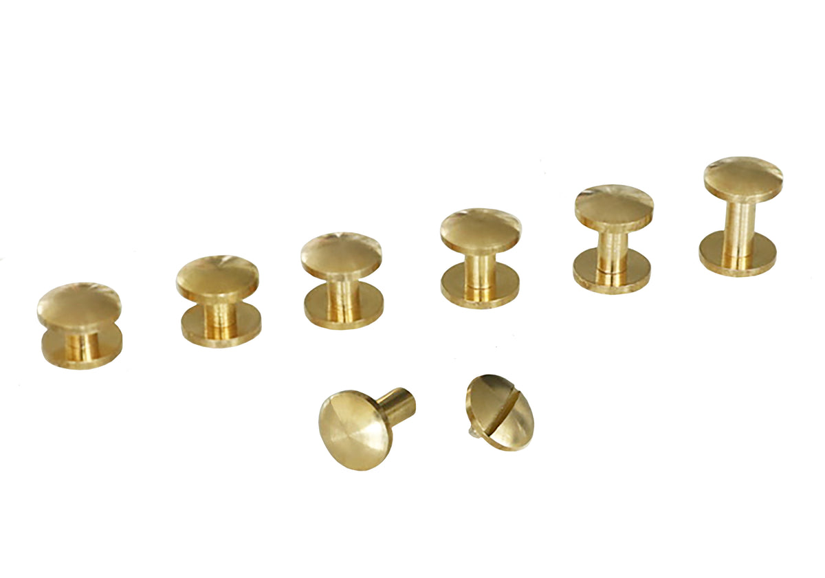 Chicago Screws - "Domed" Design (Solid Brass) 10-pack