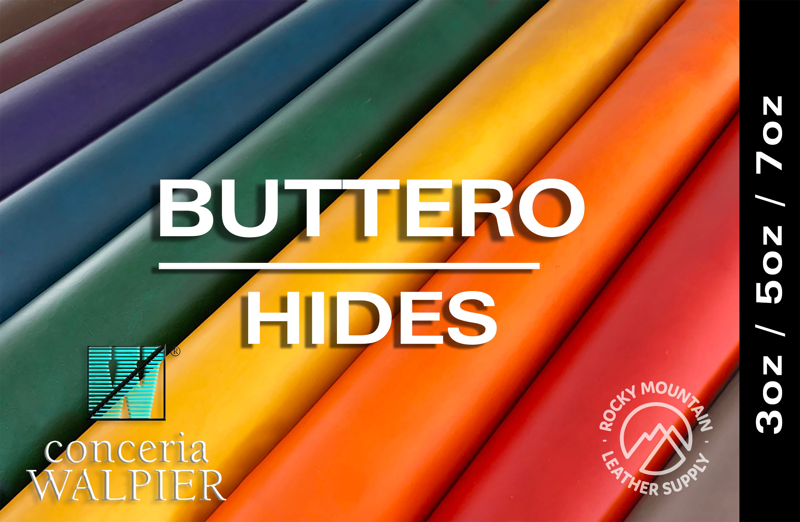 Conceria Walpier Buttero Veg Tanned Leather HIDES 3oz 5oz 7oz