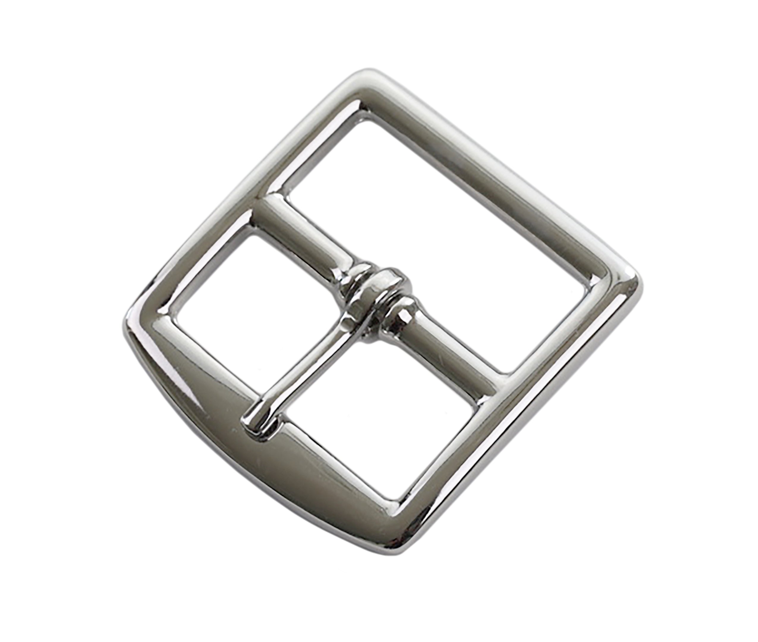 Italian - "Zephyr" Belt Buckle (Solid Brass) - Nickel Plating