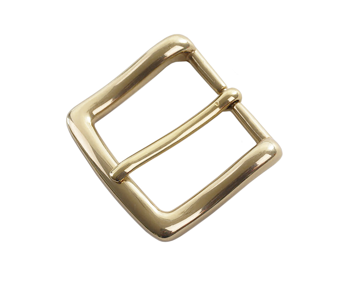Belt Buckle - Italian "Explorer" Single Prong (Solid Brass)