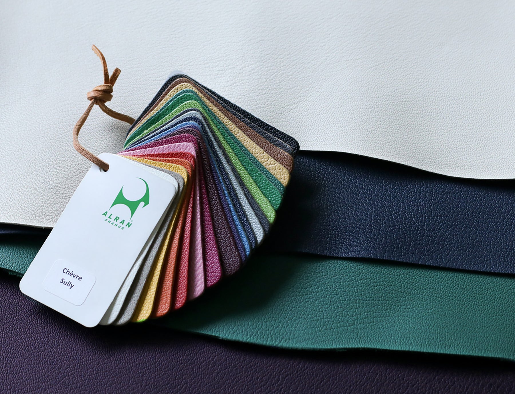 Alran - "Sully" Chevre Chagrin - Goat Leather (HIDES - BLUES)