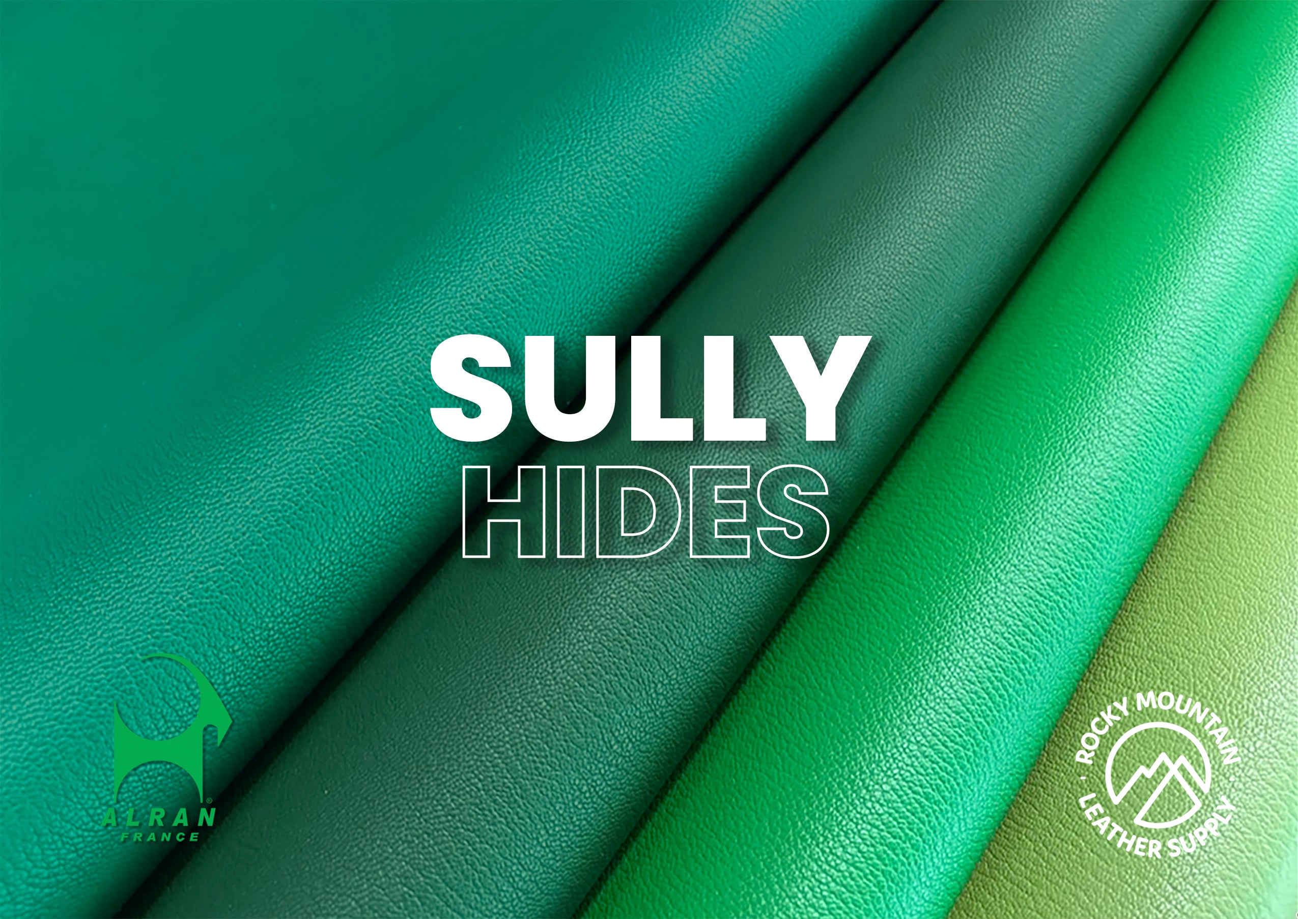 Alran - "Sully" Chevre Chagrin - Goat Leather (HIDES - GREENS)