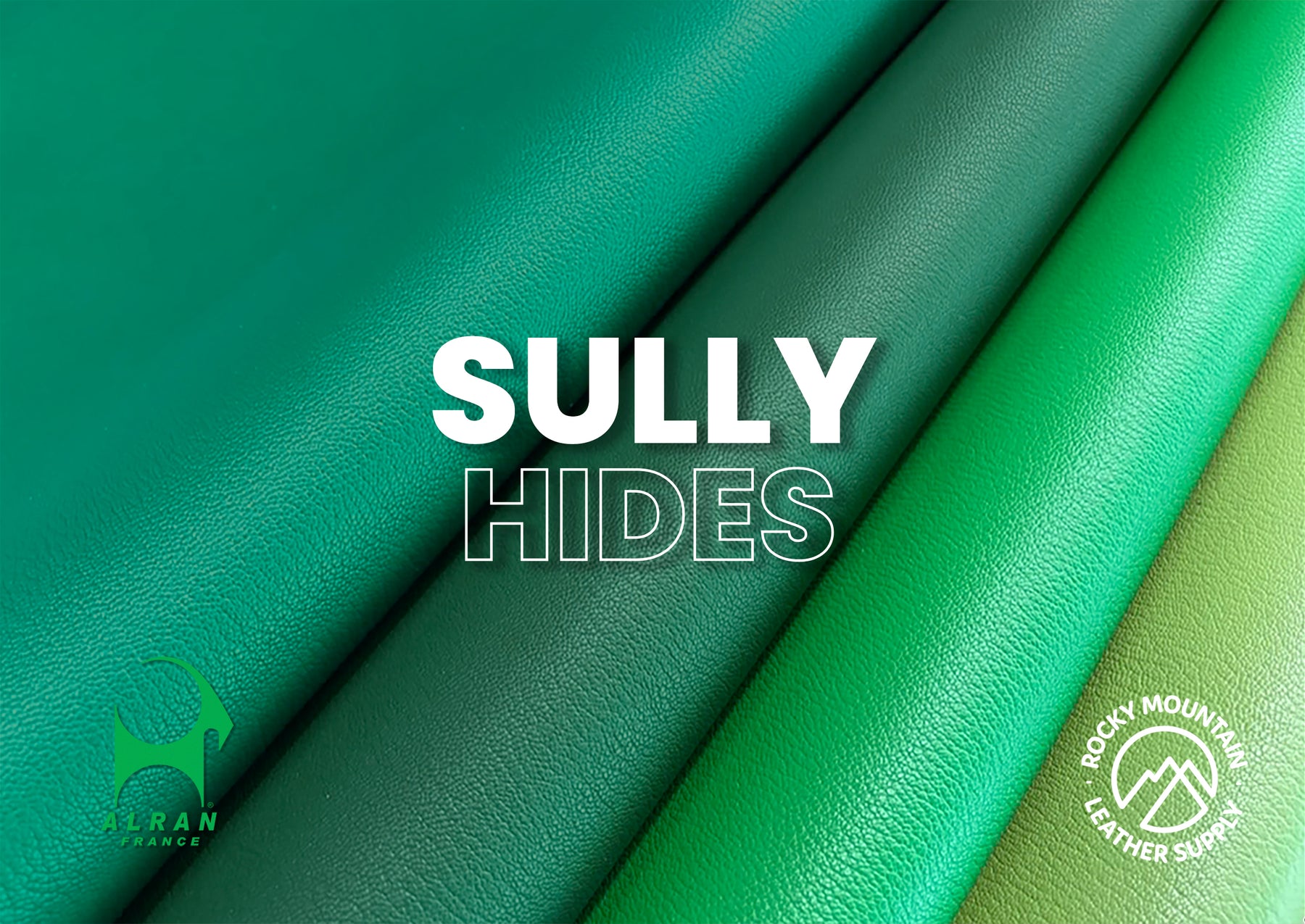 Alran - "Sully" Chevre Chagrin - Goat Leather (HIDES - GREENS)