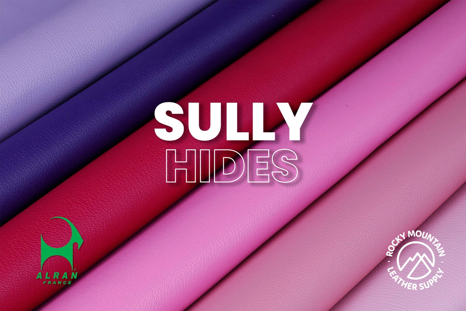 Alran - "Sully" Chevre Chagrin - Goat Leather (HIDES - VIOLETS/PINKS)