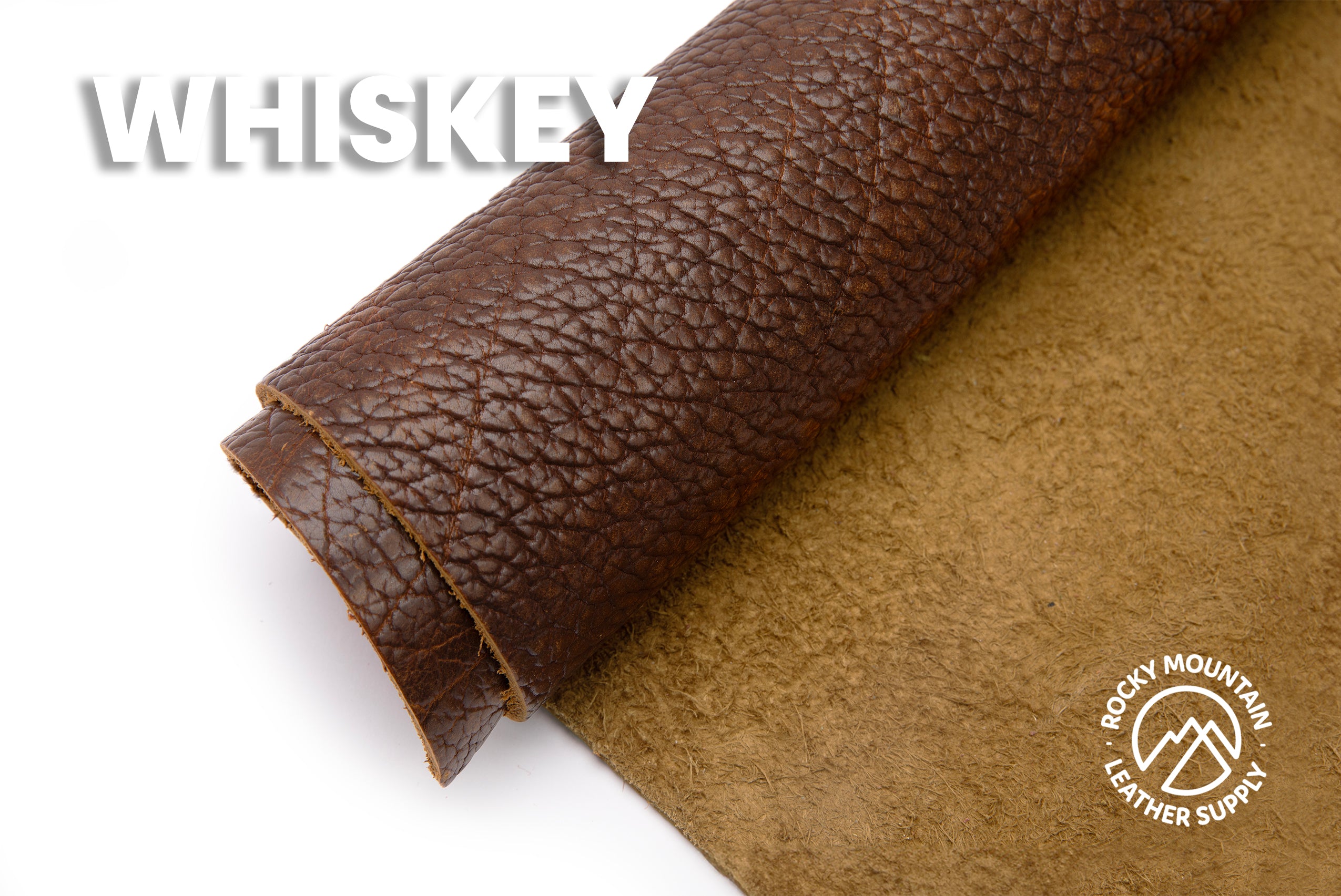 American Bison - Natural Shrunken Pull up Leather - (HIDES)
