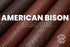 American Bison - Natural Shrunken Pull up Leather - (SAMPLES)