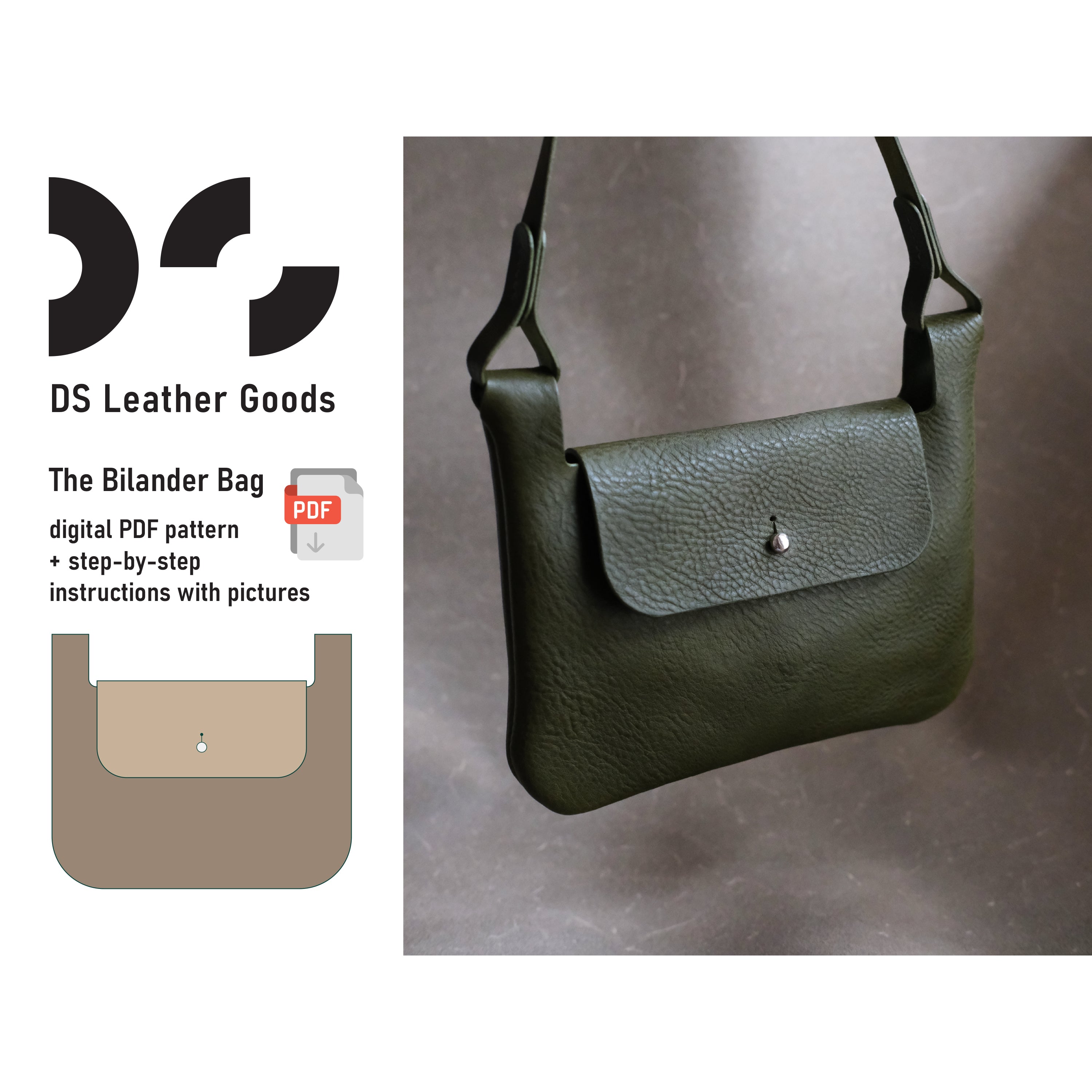 Bilander DS-067 The Bilander Bag Wallet Digital Pattern