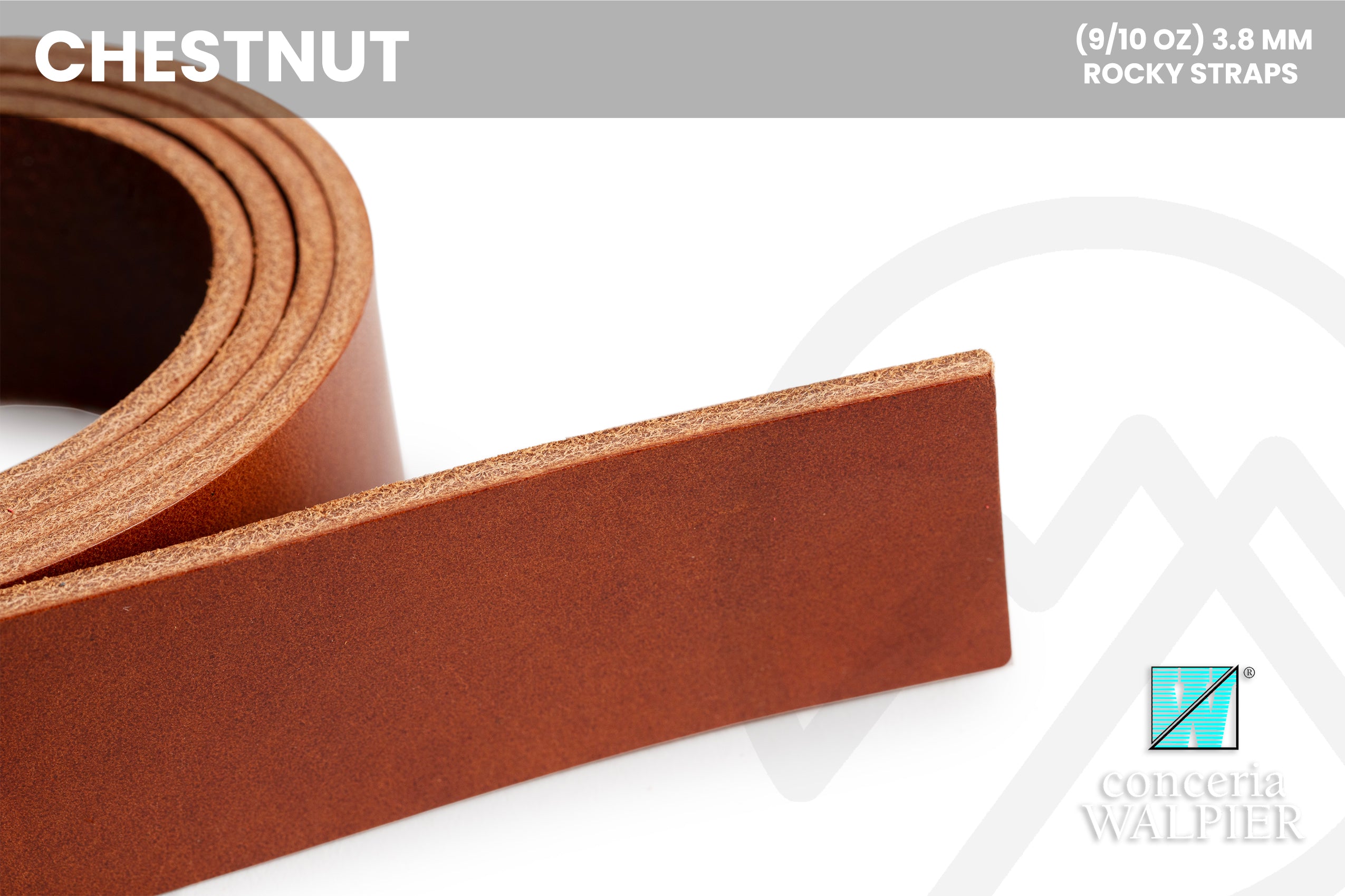 Conceria Walpier - Rocky - 9/10oz (3.8mm) Veg Tanned Leather (STRAPS)