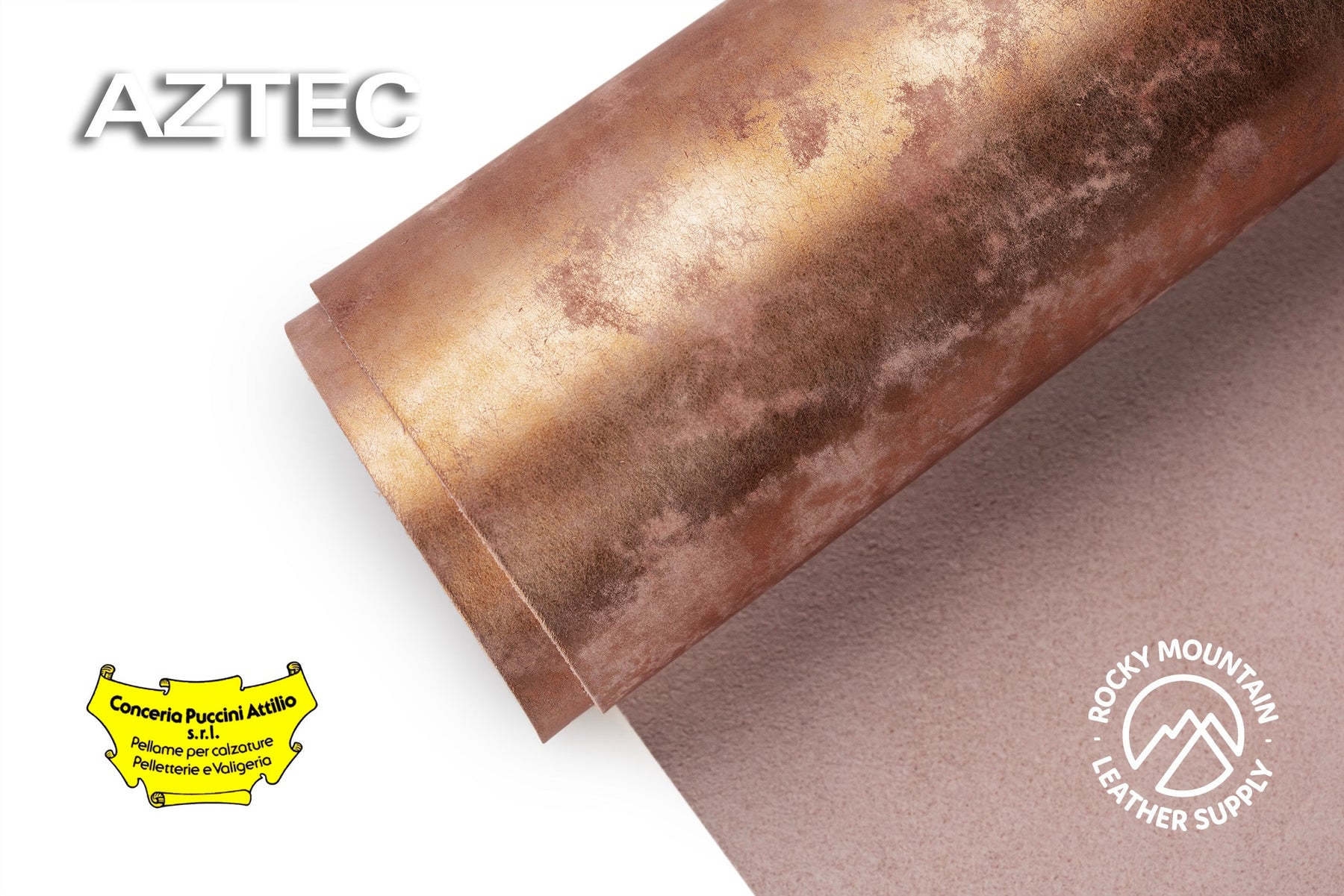 Conceria Puccini - Bisanzio -  "Rustic Metallic" Veg Tanned Leather (PANELS)