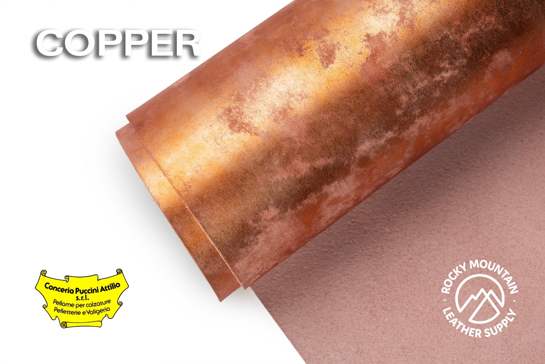 Conceria Puccini - Bisanzio -  "Rustic Metallic" Veg Tanned Leather (PANELS)