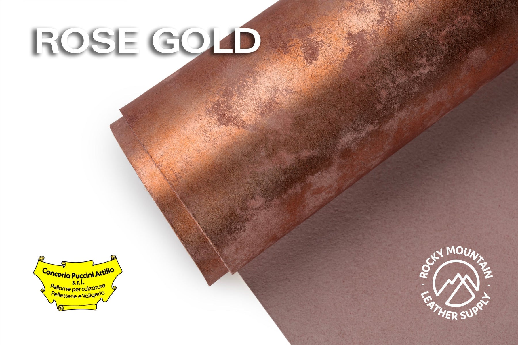 Conceria Puccini - Bisanzio -  "Rustic Metallic" Veg Tanned Leather (SAMPLES)