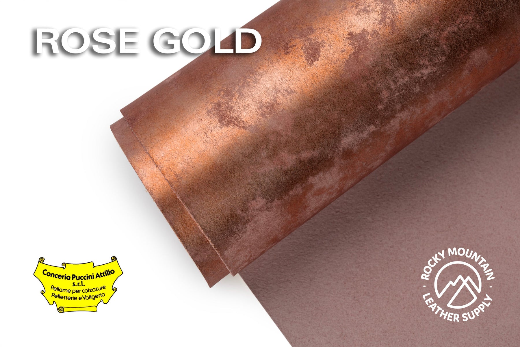 Conceria Puccini - Bisanzio -  "Rustic Metallic" Veg Tanned Leather (PANELS)