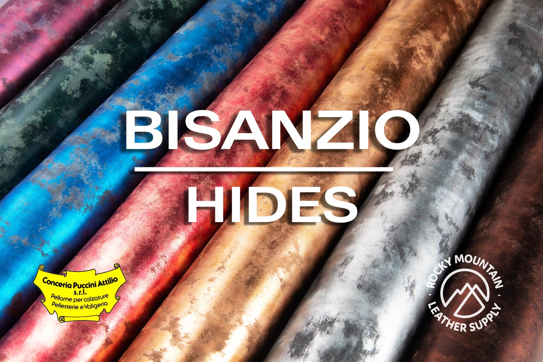 Conceria Puccini 🇮🇹 - Bisanzio -  "Rustic Metallic" Veg Tanned Leather (HIDES)