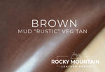 Conceria Walpier - Mud - Rustic "Vachetta"Veg Tanned Leather (SAMPLES)