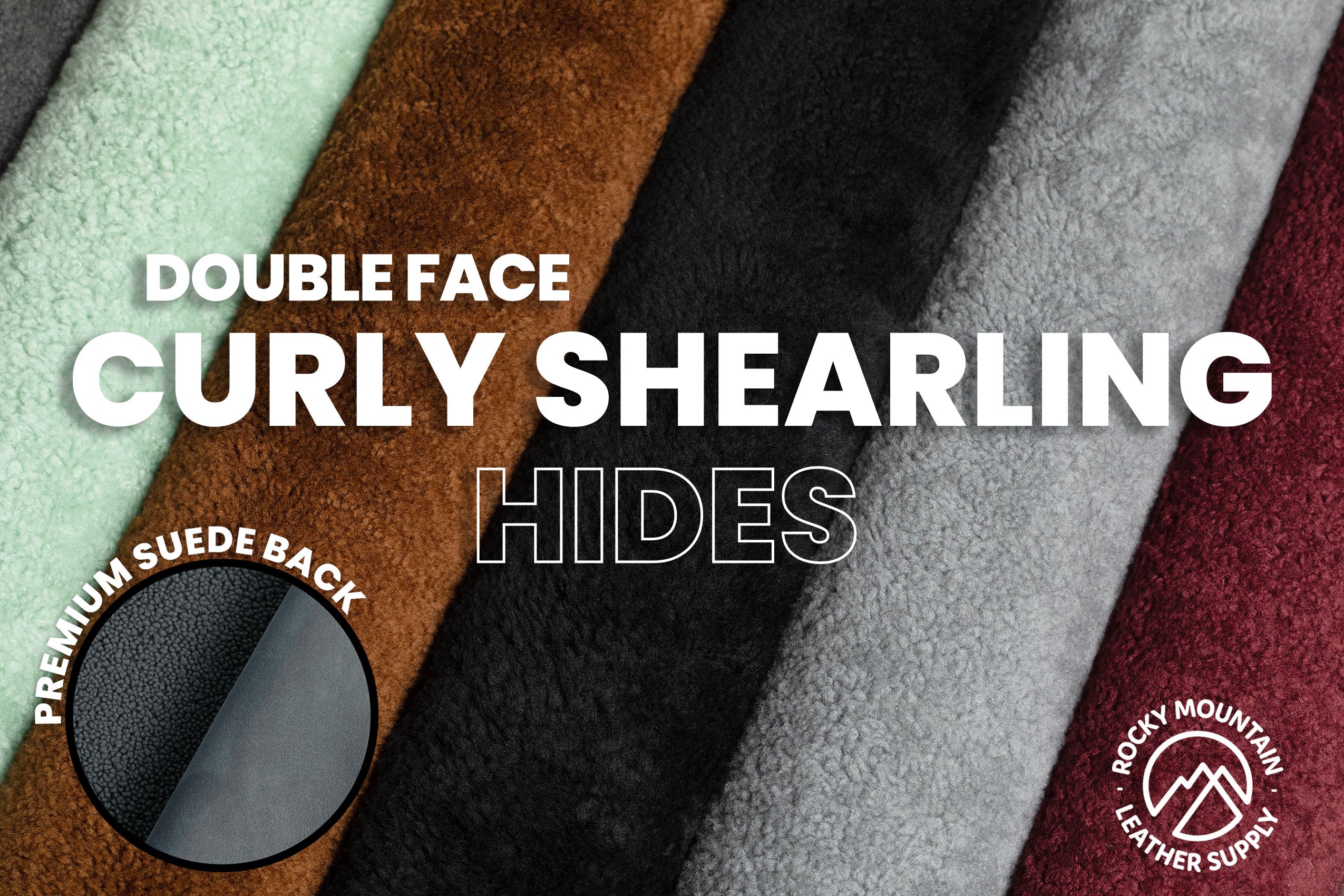 Curly Merino Shearling "Double Face" - Luxury Lambskin Leather (HIDES) - 50% OFF!