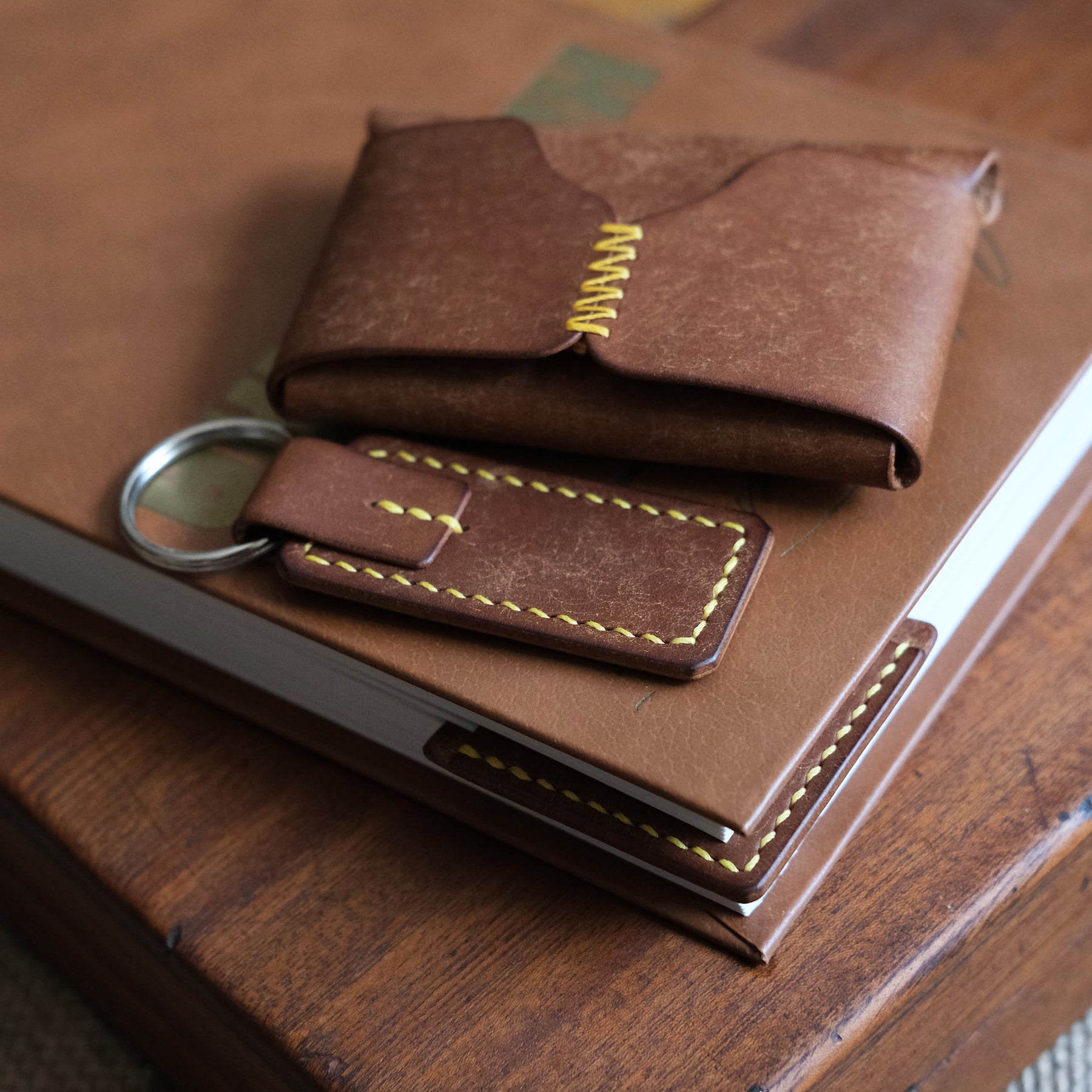 EDC V.2 Wallet La Perla Azzurra Veg Tanned Leather Slim 