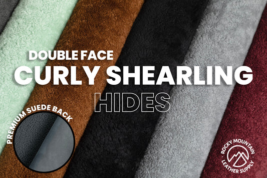 Curly Merino Shearling "Double Face" - Luxury Lambskin Leather (HIDES) - 50% OFF!