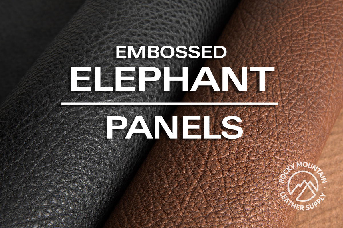 Italian 🇮🇹 - Embossed Elephant - Veg Tanned Leather (PANELS)