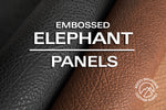 Italian 🇮🇹 - Embossed Elephant - Veg Tanned Leather (PANELS)
