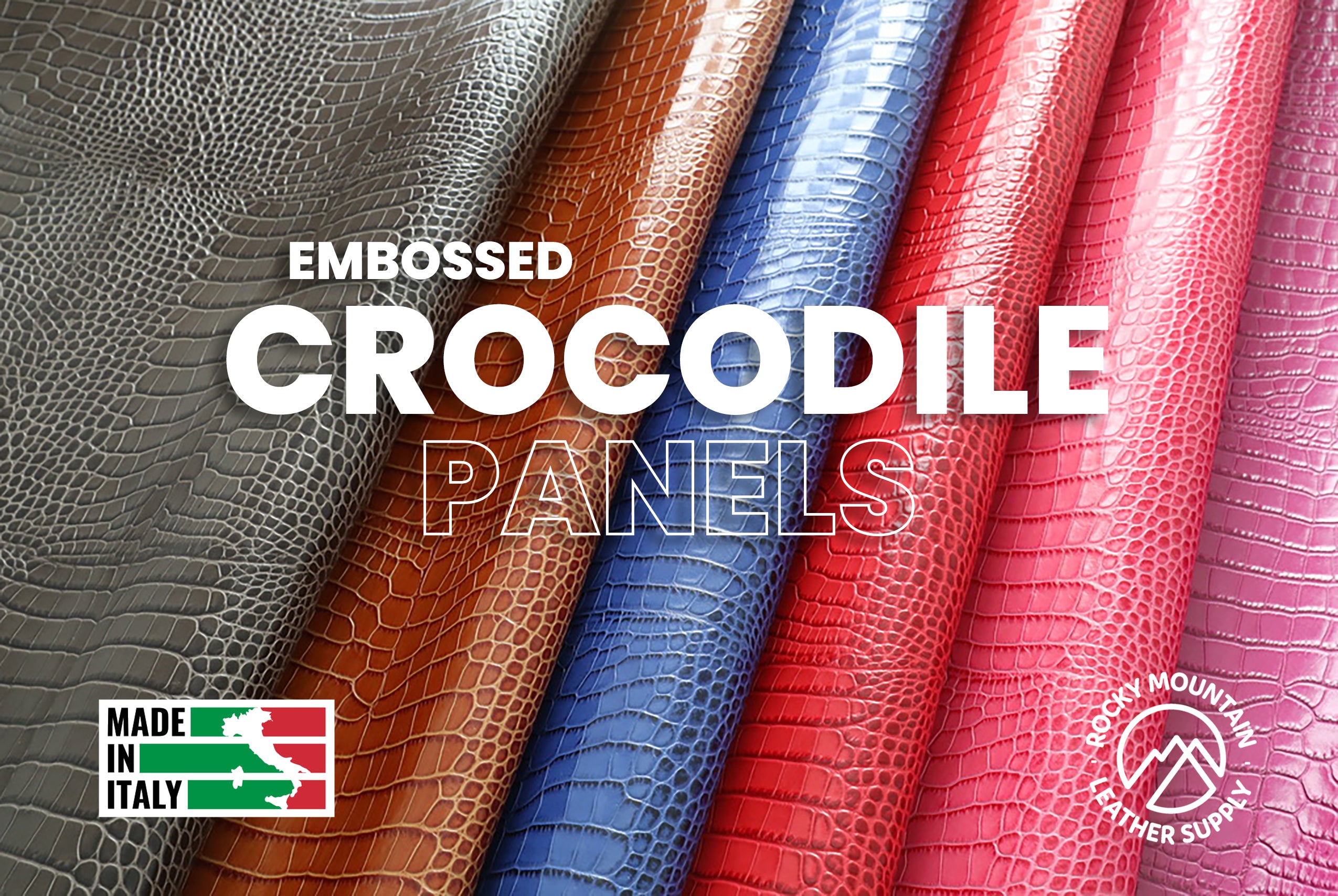Embossed Crocodile - Luxury Veg Tanned Leather (PANELS)