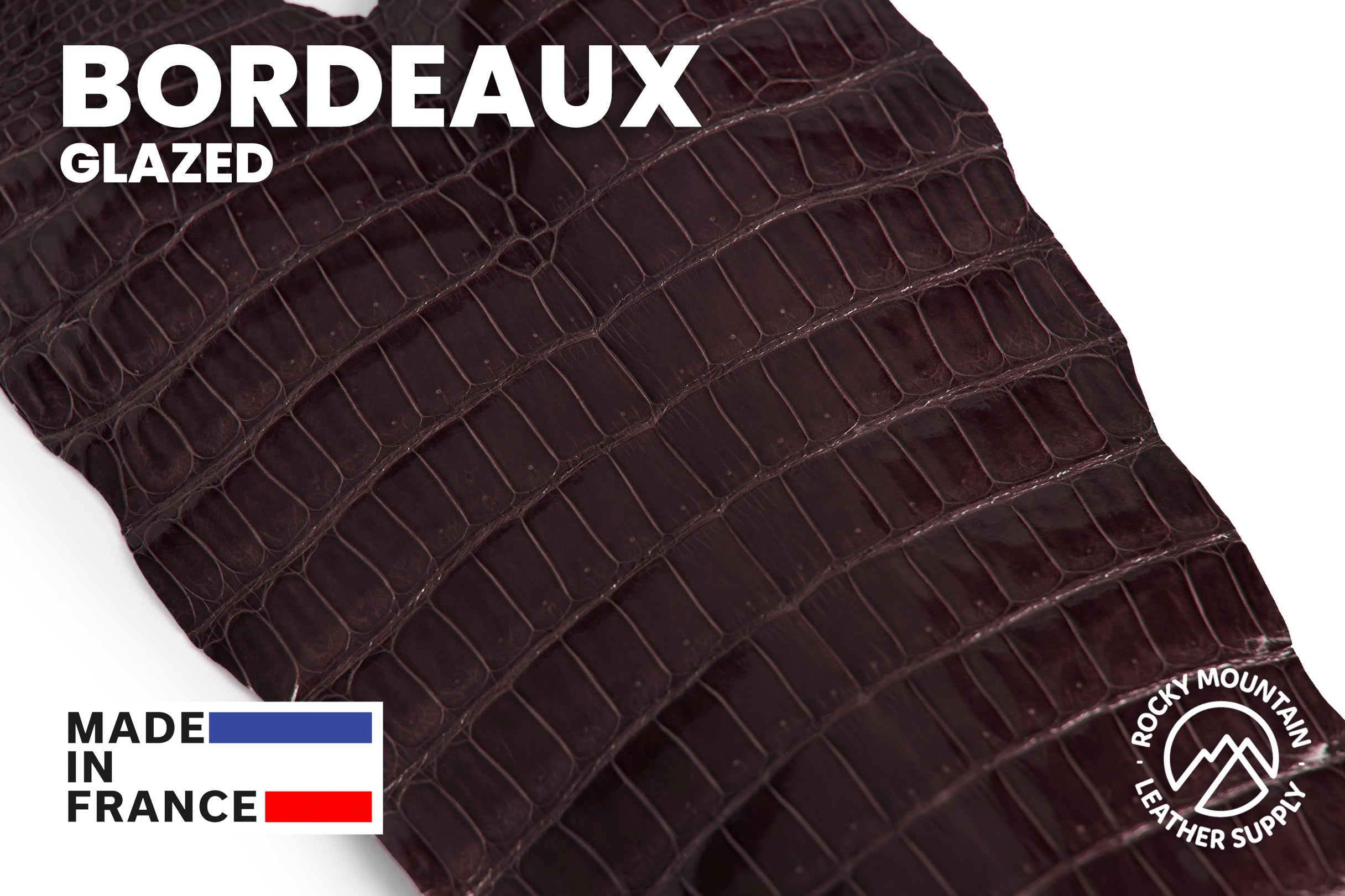 Porosus Crocodile Tails - Luxury Skins (Glazed Bordeaux) 40% OFF!
