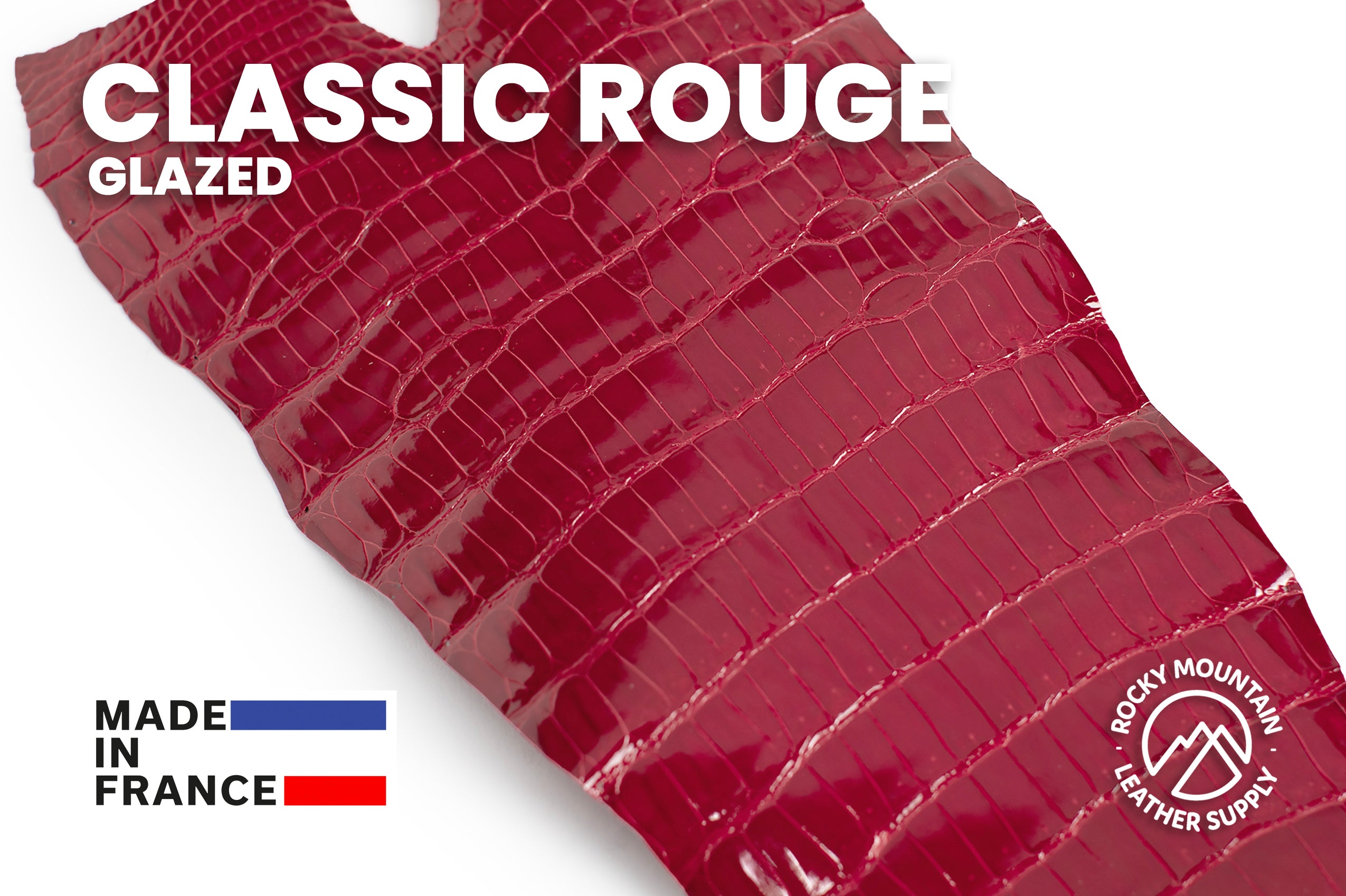 Porosus Crocodile Tails - Luxury Skins (Glazed Classic Rouge) 40% OFF!