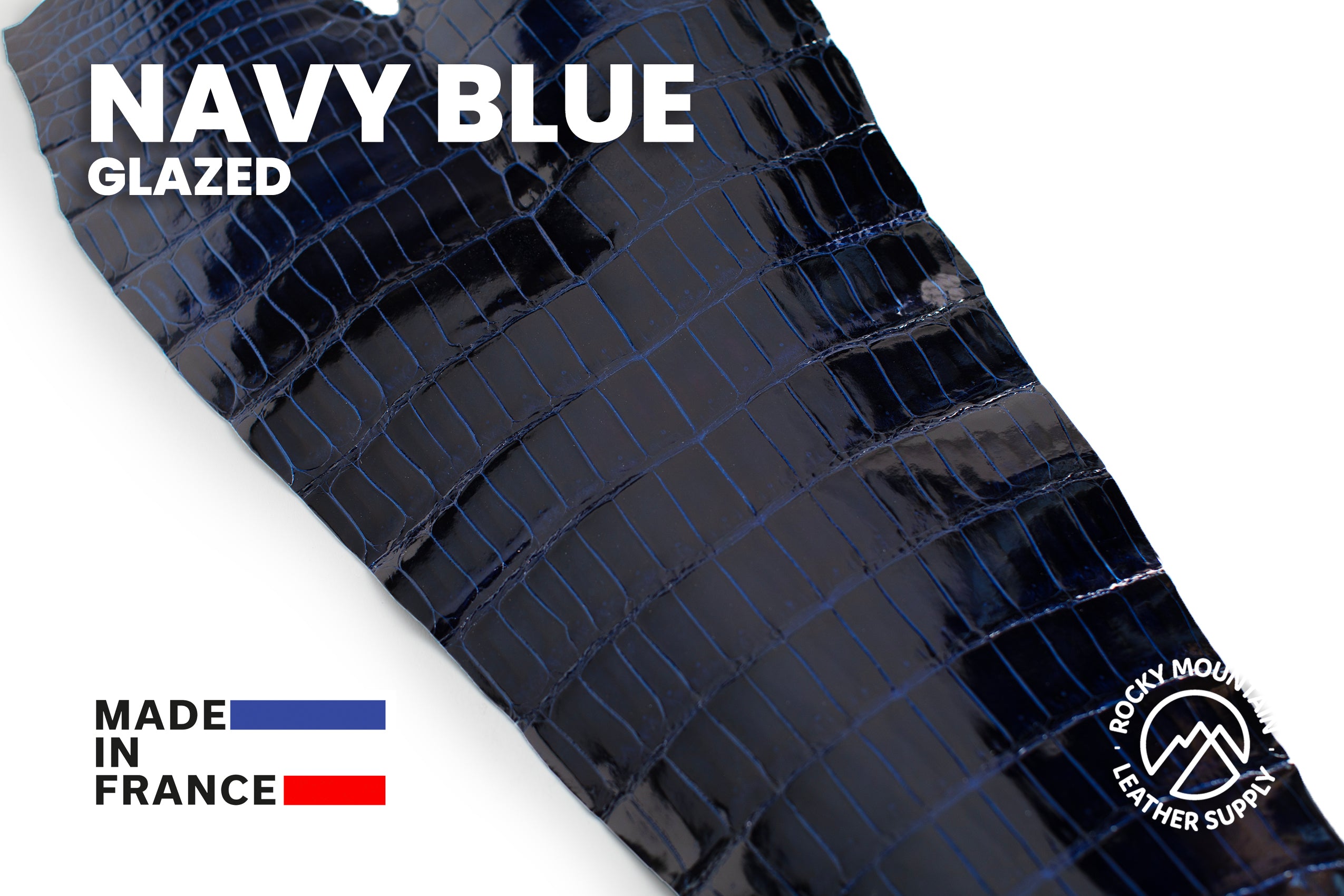 Porosus Crocodile Tails - Luxury Skins (Glazed Navy) 40% OFF!