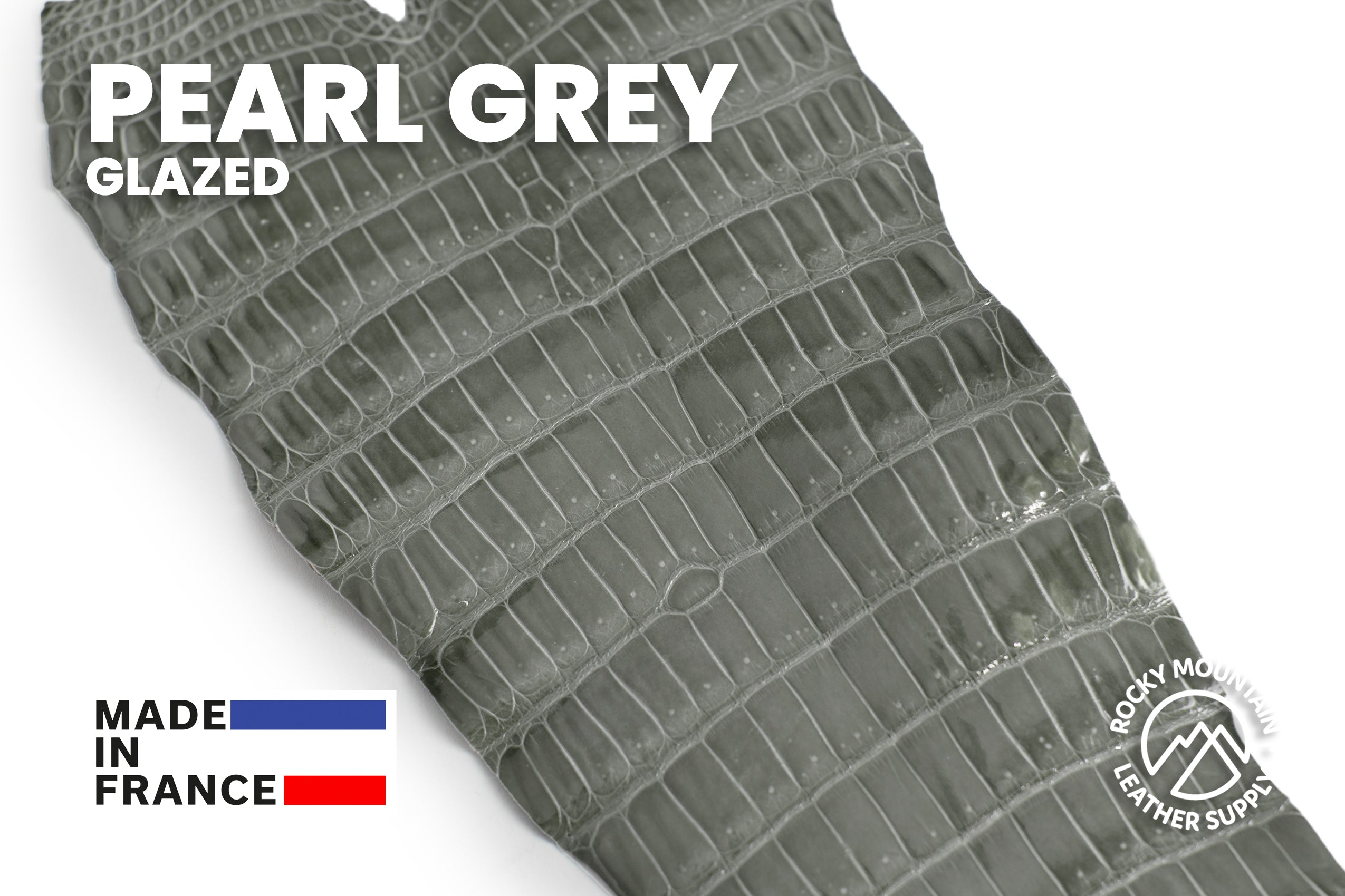 Porosus Crocodile Tails - Luxury Skins (Glazed Pearl Gray) 40% OFF!