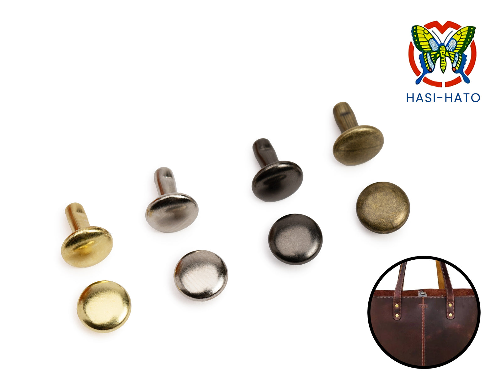 THK / Hasi-Hato - Double Cap Rivets – Rocky Mountain Leather Supply