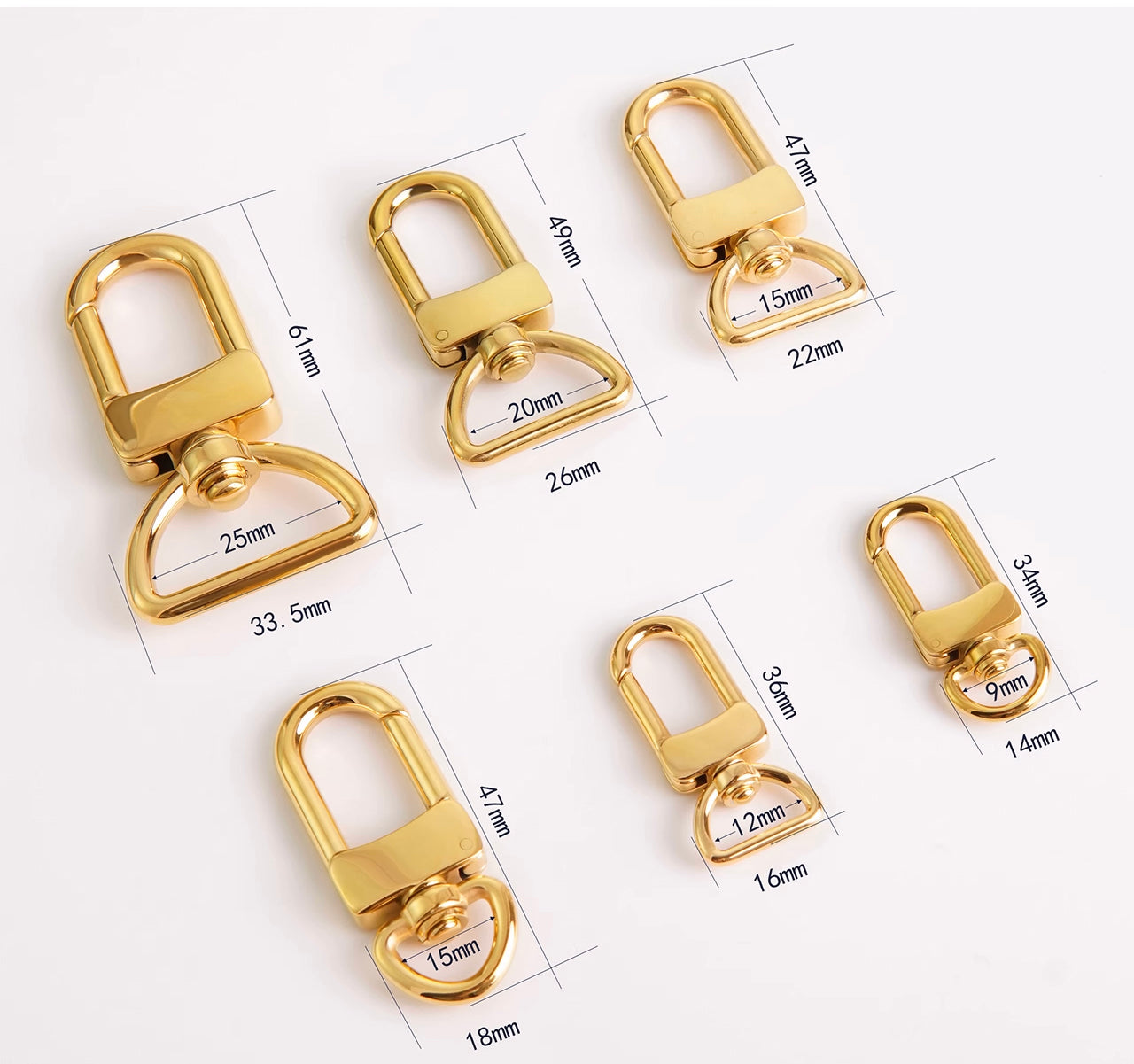 Levo - Luxury Swivel Snap Hook (Stainless Steel)