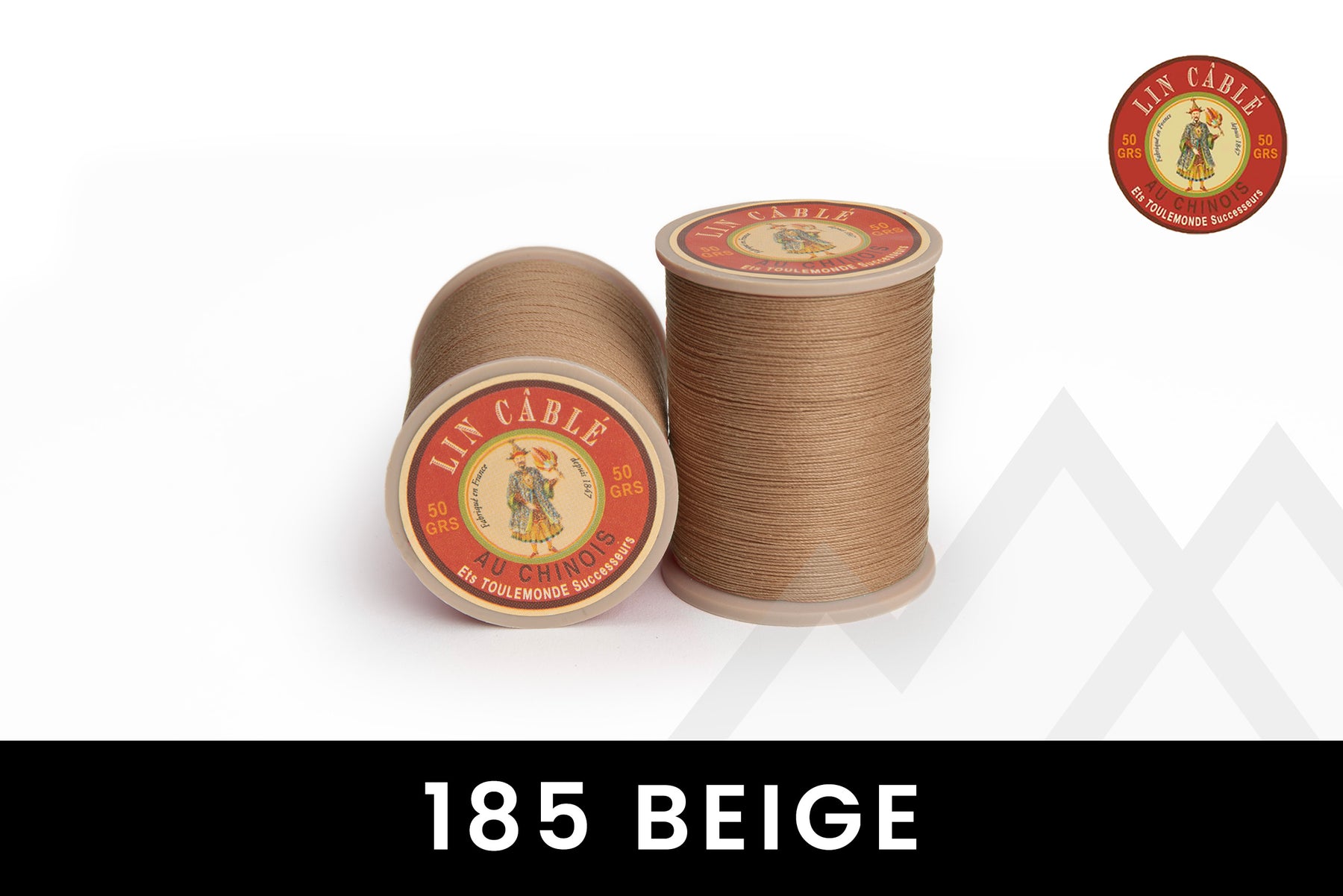 Fil Au Chinois Lin Cable, Waxed Linen Thread, Beige (185) 