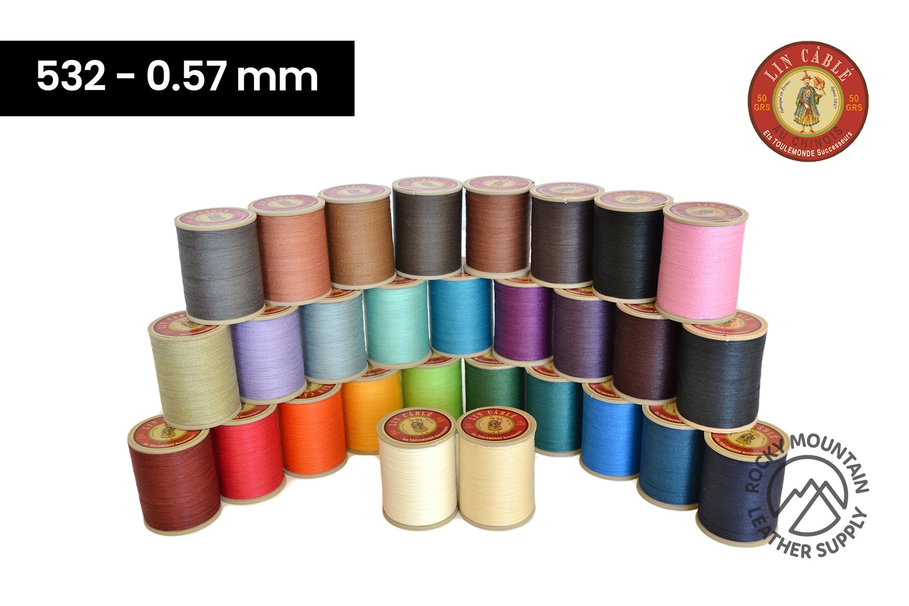 Fil au Chinois 🇫🇷 - Lin Cable Waxed Linen Thread (Size 532) *Full Spool