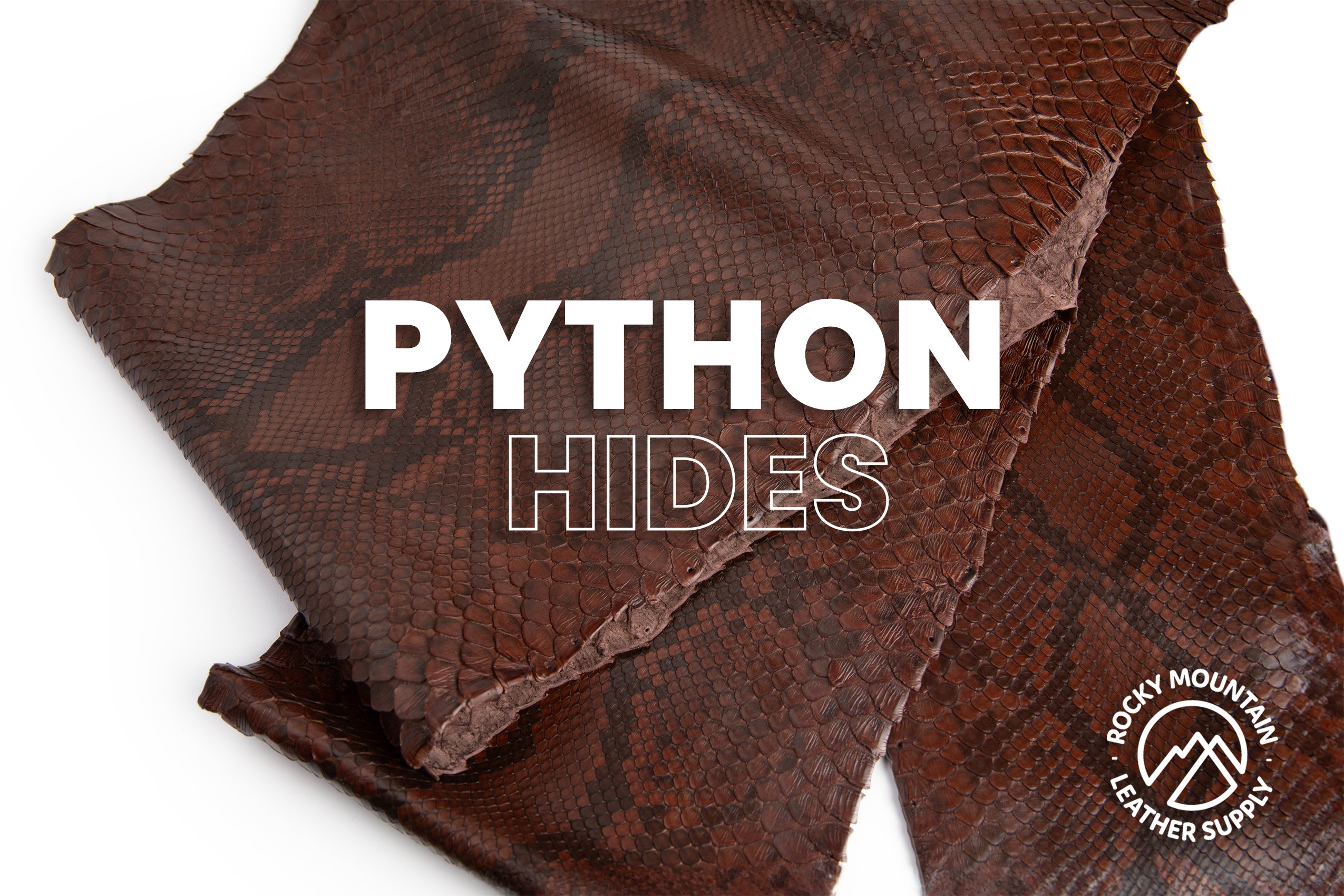Matte Stainless Python Python Snake - Matte Chocolate - Exotic Leather (PANELS) – Rocky ...
