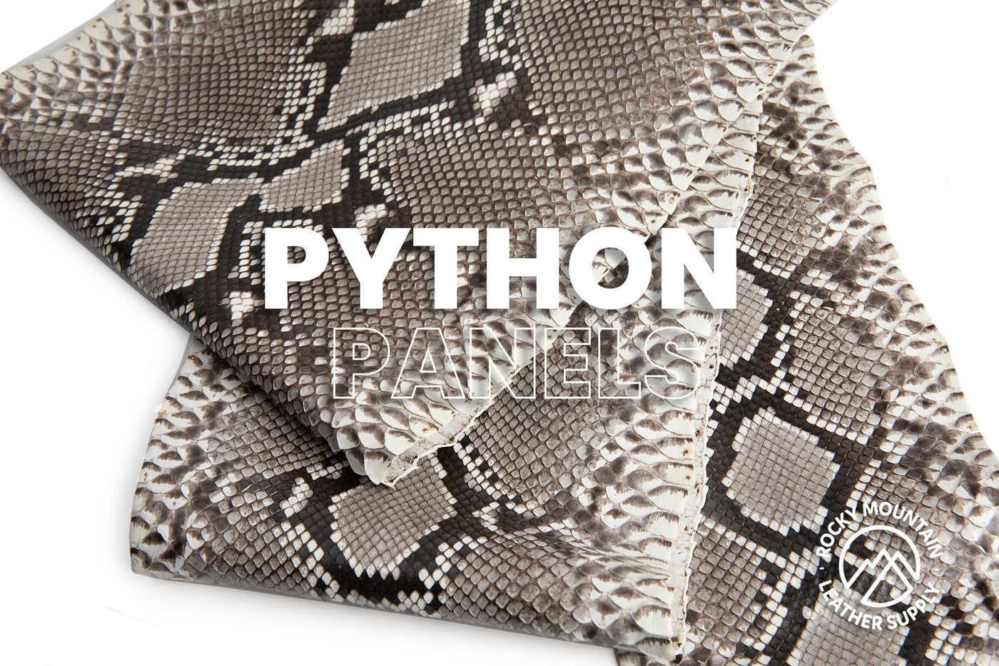 Python Snake - Matte Natural - Exotic Leather (PANELS) – Rocky Mountain ...