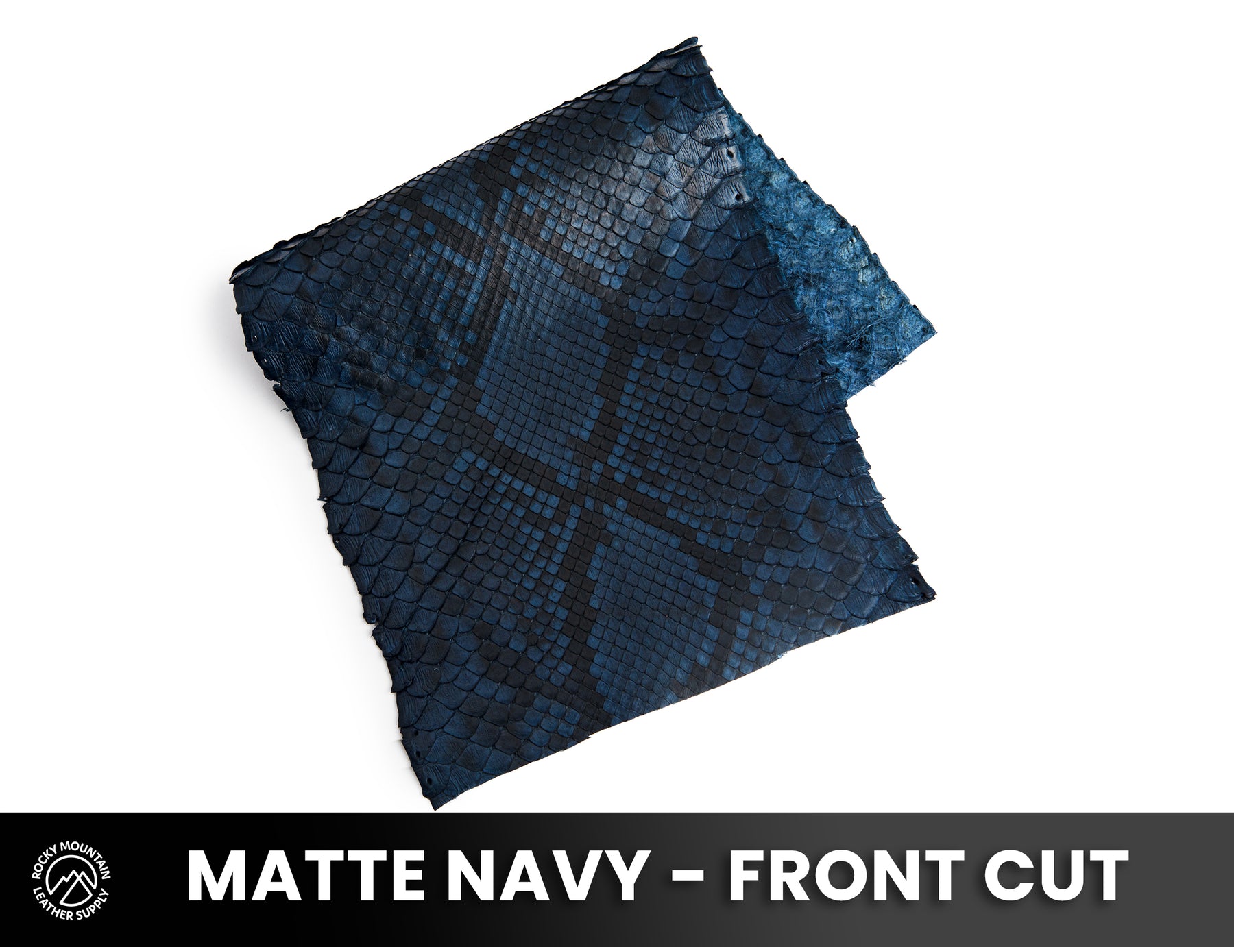 Matte Stainless Python Python Snake - Matte Navy - Exotic Leather (PANELS) – Rocky Mountain ...