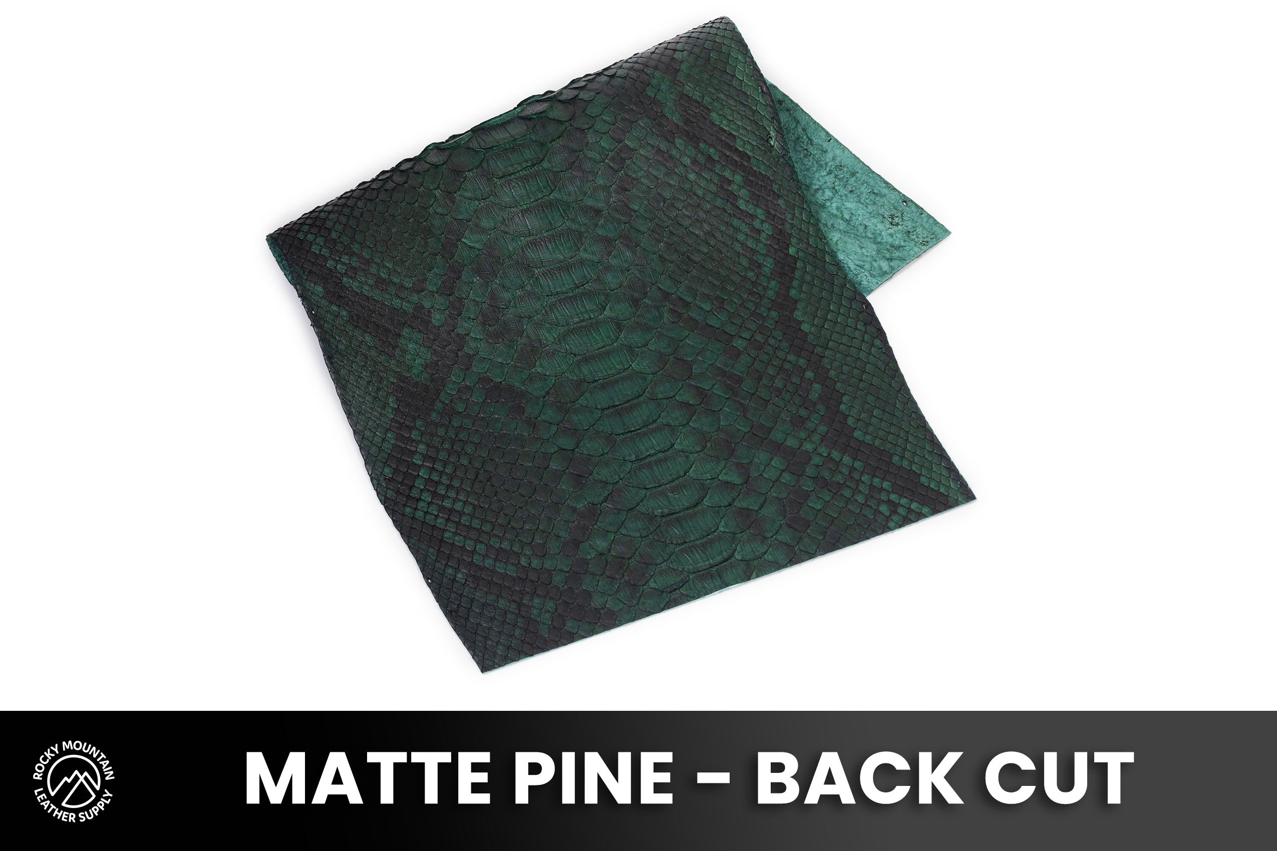 Python Snake - Matte Pine Green - Exotic Leather (PANELS)