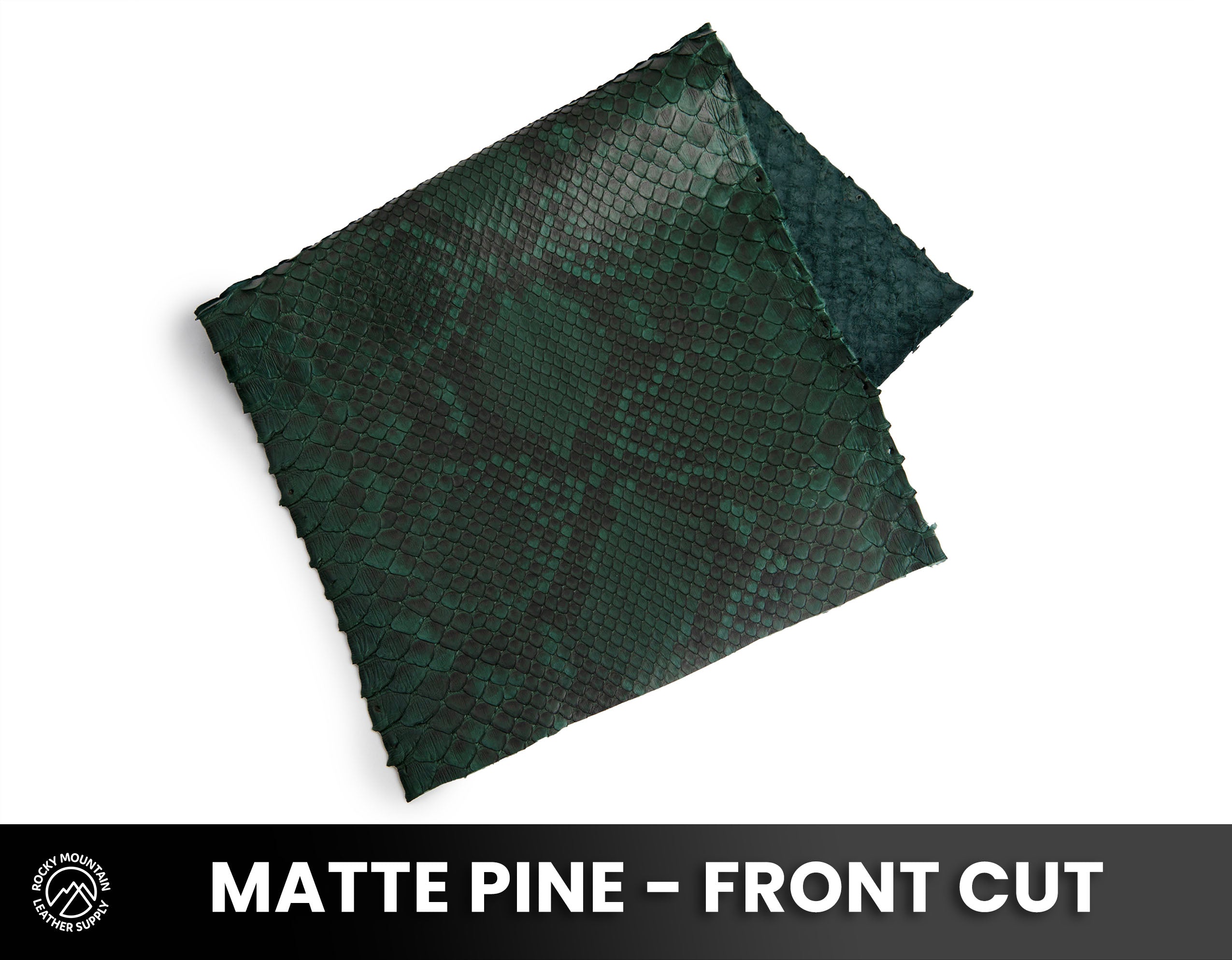 Python Snake - Matte Pine Green - Exotic Leather (PANELS)