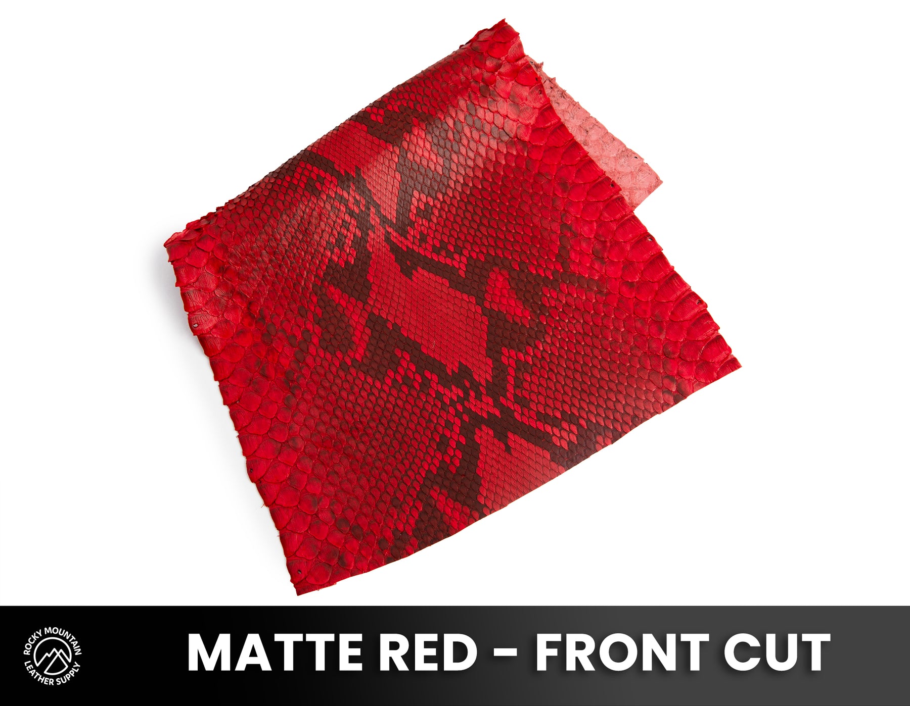 Python Snake - Matte Red - Exotic Leather (PANELS) – Rocky Mountain ...