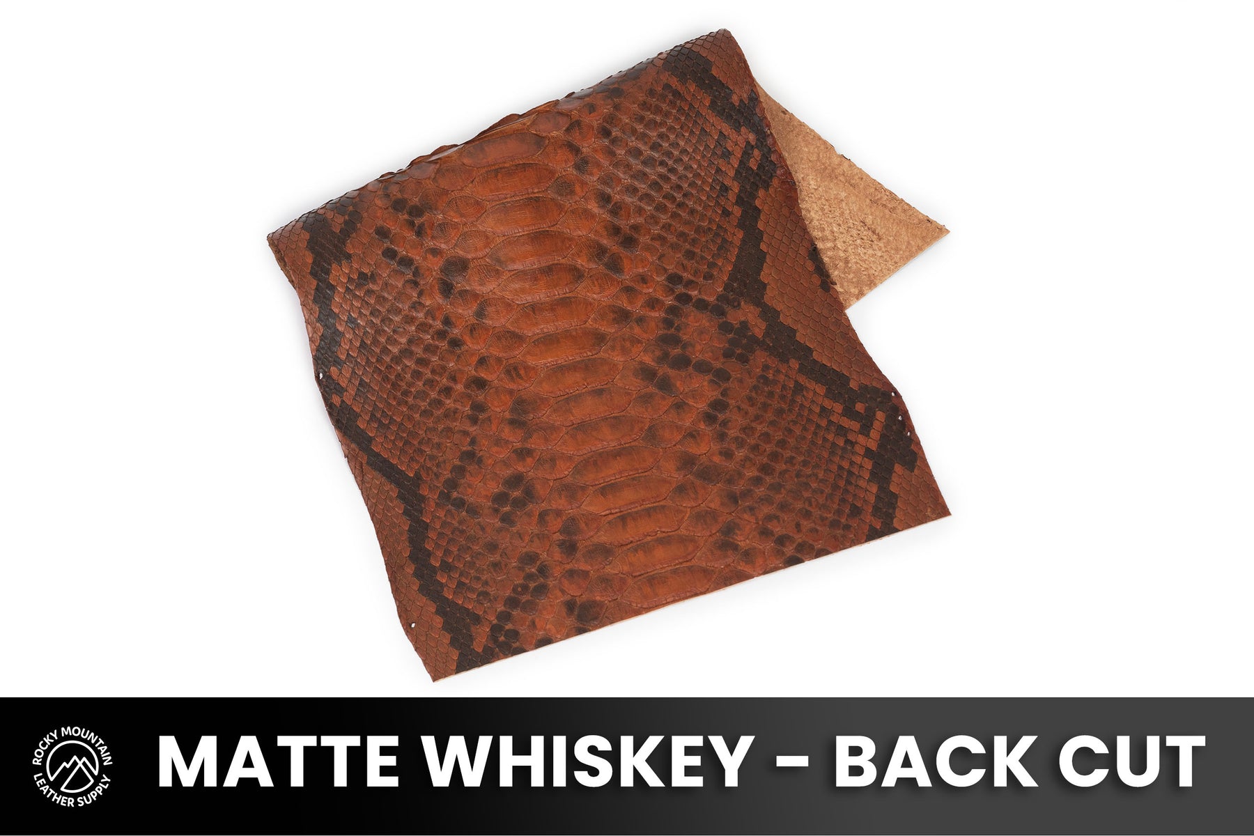 Python Snake - Matte Whiskey - Exotic Leather (PANELS) – Rocky Mountain ...