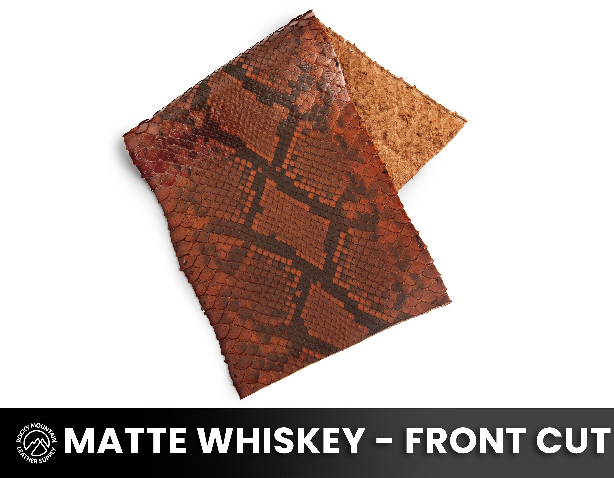 Python Snake - Matte Whiskey - Exotic Leather (PANELS)