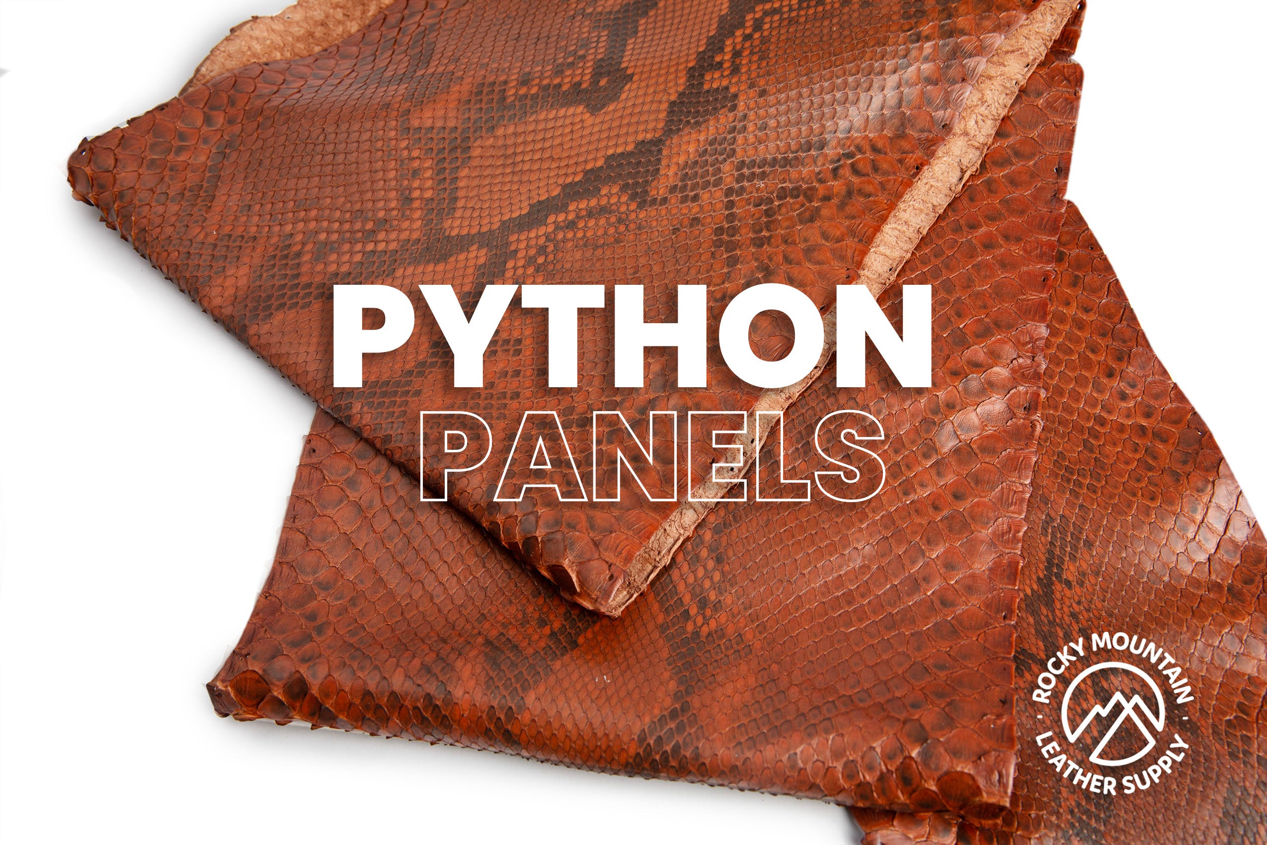 Python Snake - Matte Whiskey - Exotic Leather (PANELS)