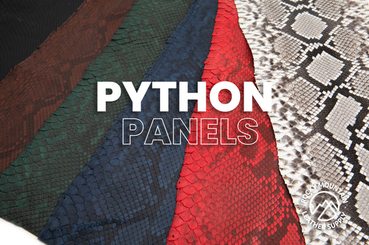 Python Snake - Matte Red - Exotic Leather (PANELS) – Rocky Mountain ...